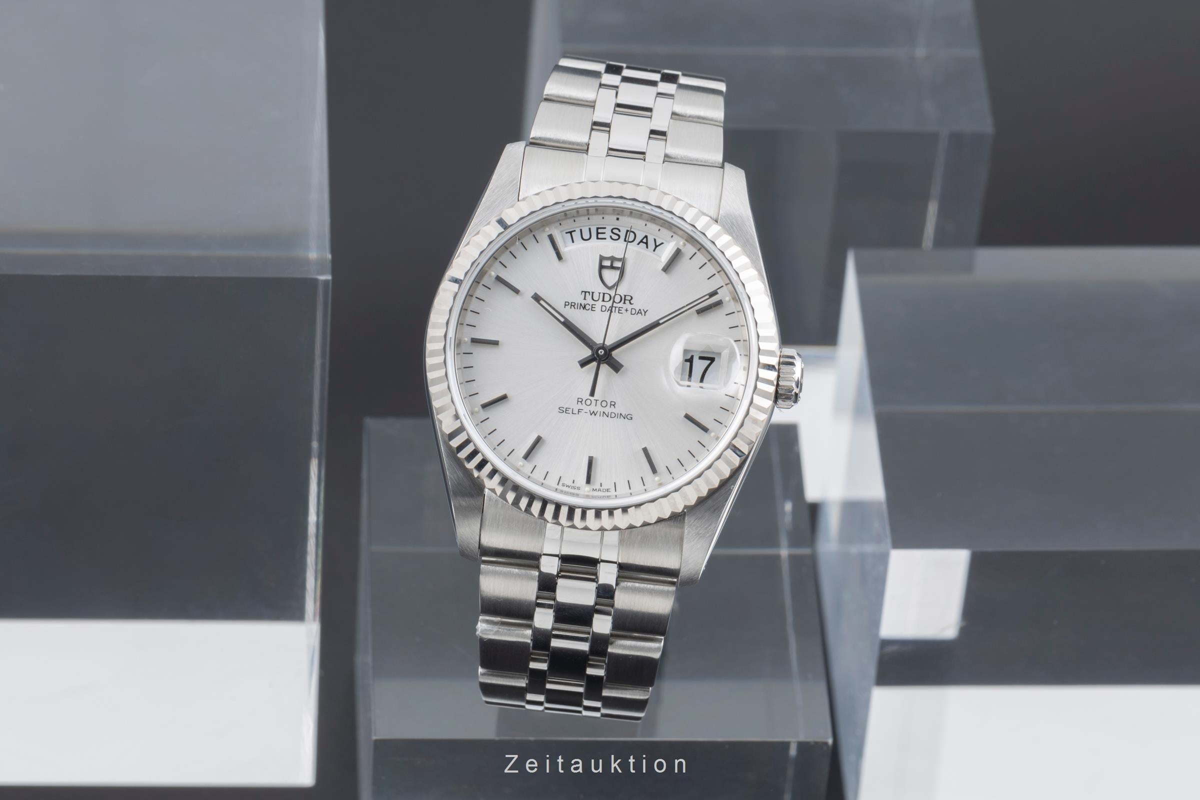 Tudor Date-Day steel / white gold automatic men's watch 76214  [2505498]