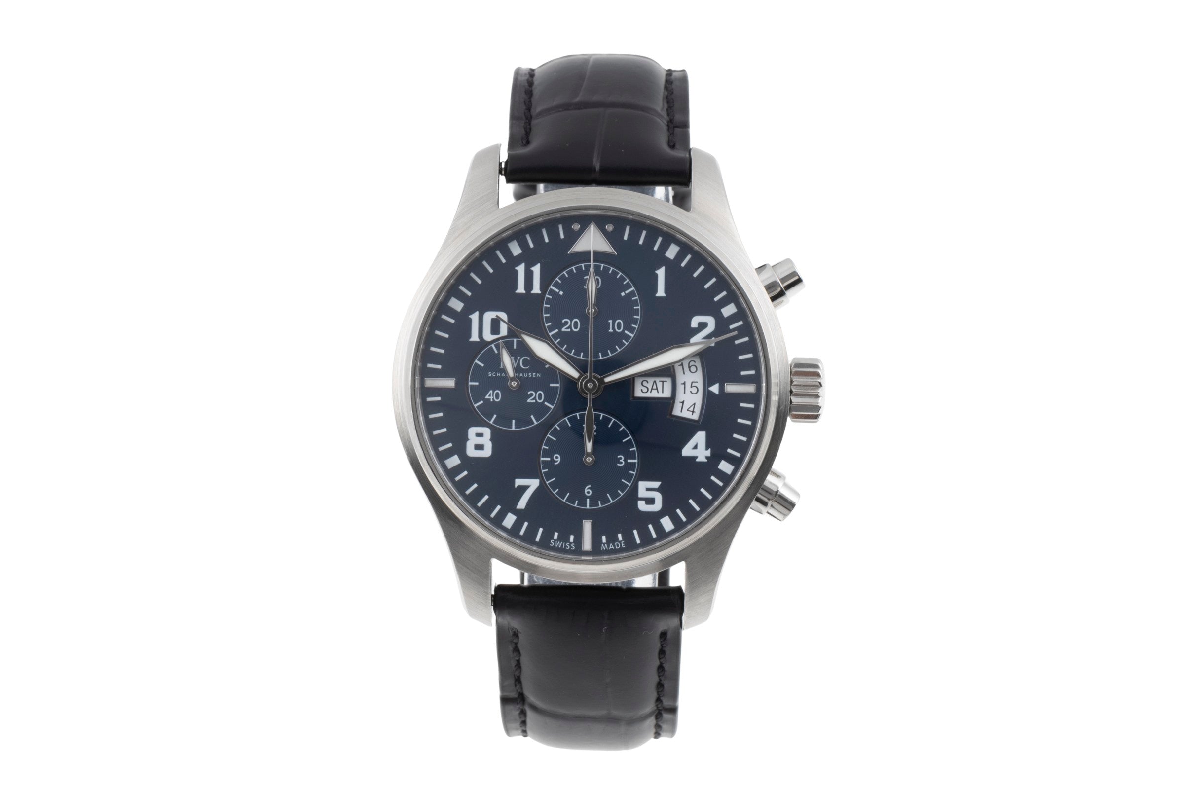 IWC Fliegerchronograph chronographe acier automatique montre pour hommes IW377706 LP: 7800EUR  [2505512]