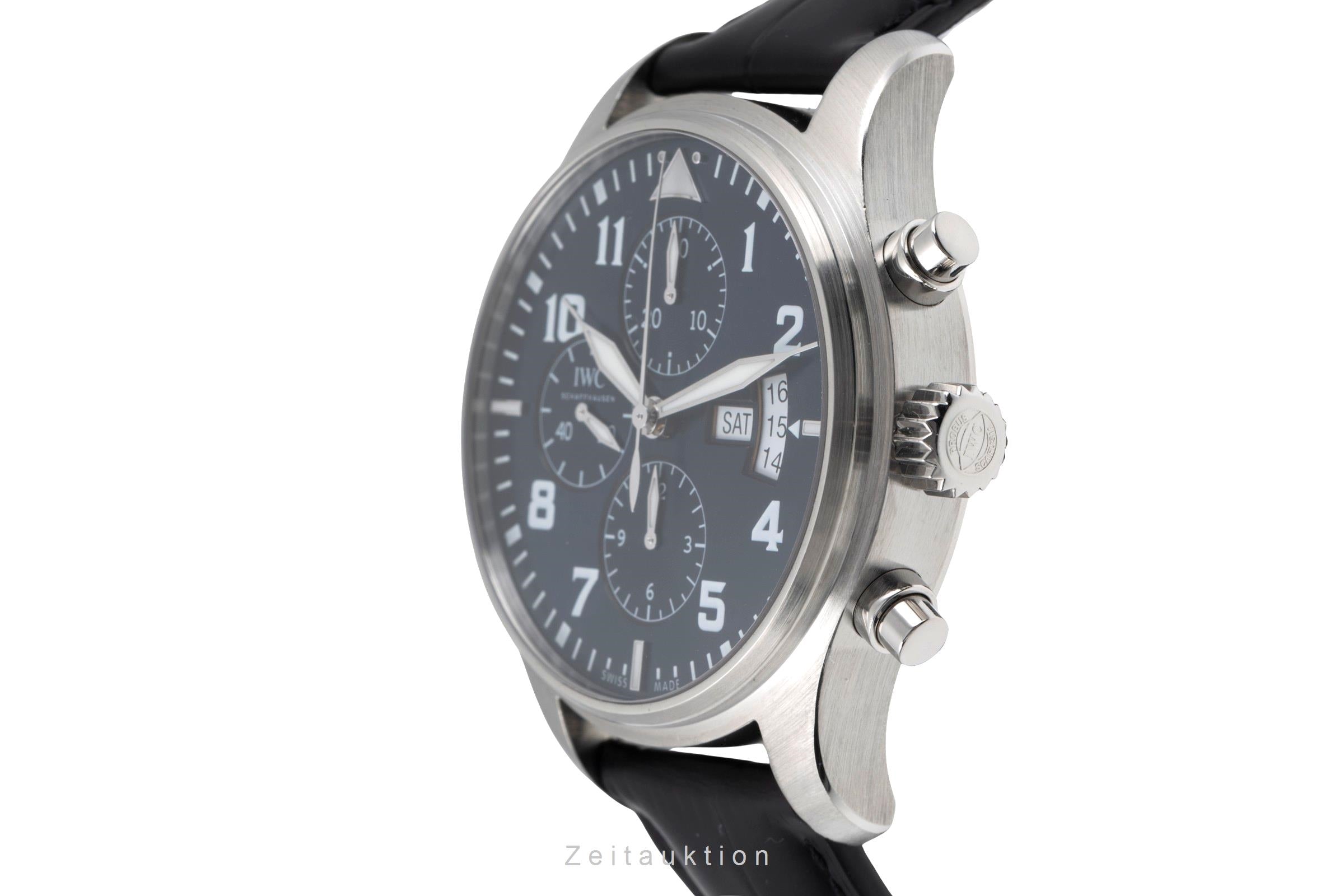 IWC Fliegerchronograph chronographe acier automatique montre pour hommes IW377706 LP: 7800EUR  [2505512]