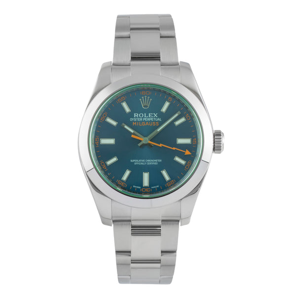 Rolex Milgauss Z-Blue Automatik Stahl Herrenuhr Oyster Perpetual Ref. 116400GV [2505518]