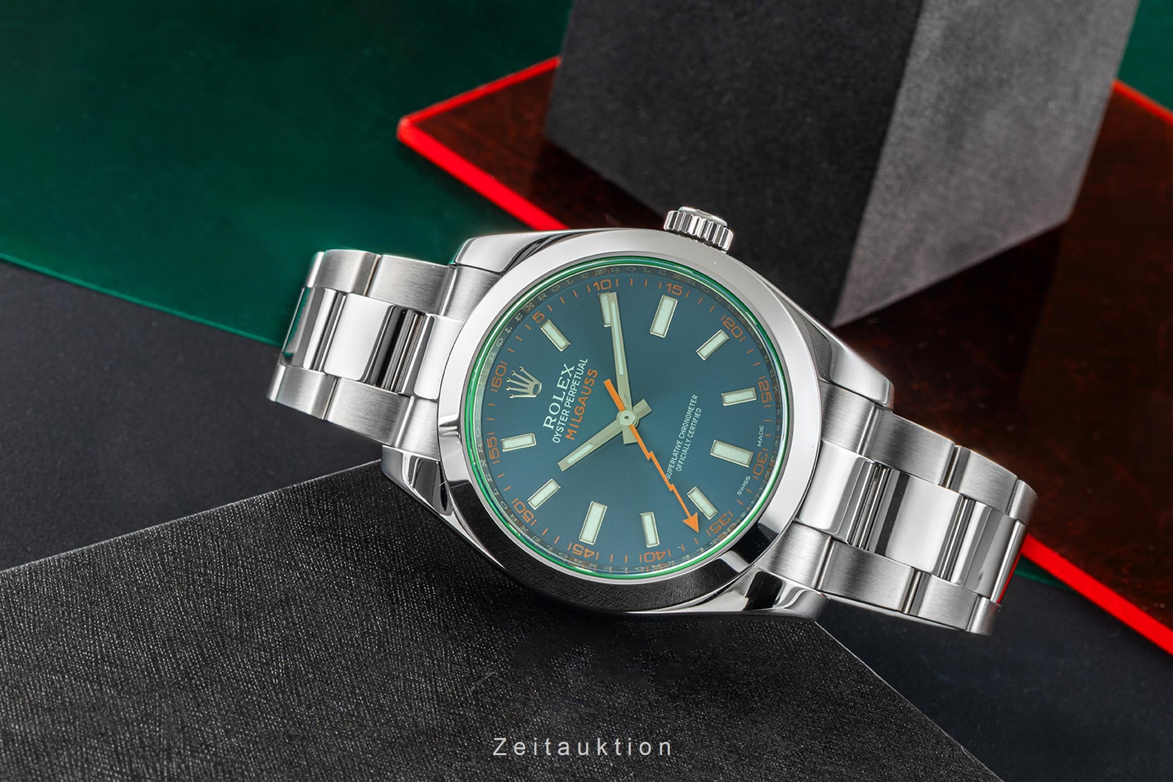 Rolex Milgauss Z-Blue Automatik Stahl Herrenuhr Oyster Perpetual Ref. 116400GV [2505518]