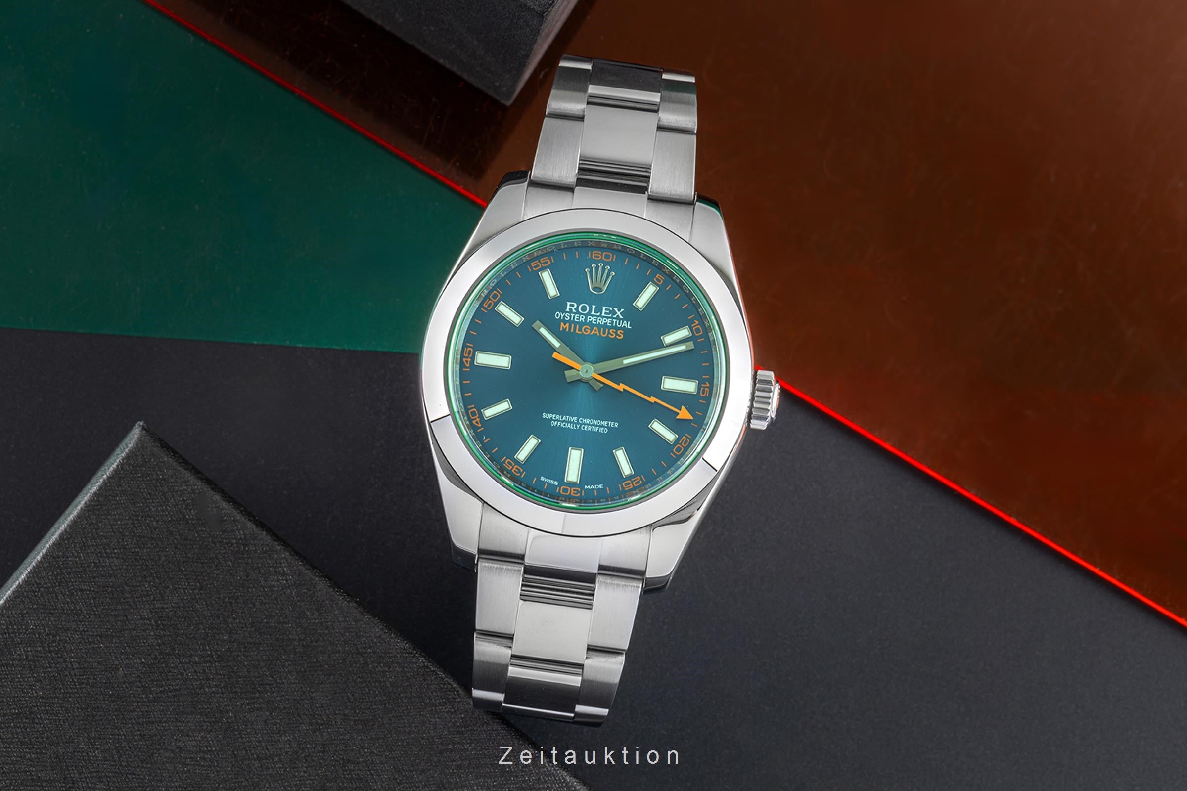 Rolex Milgauss Z-Blue Automatik Stahl Herrenuhr Oyster Perpetual Ref. 116400GV [2505518]
