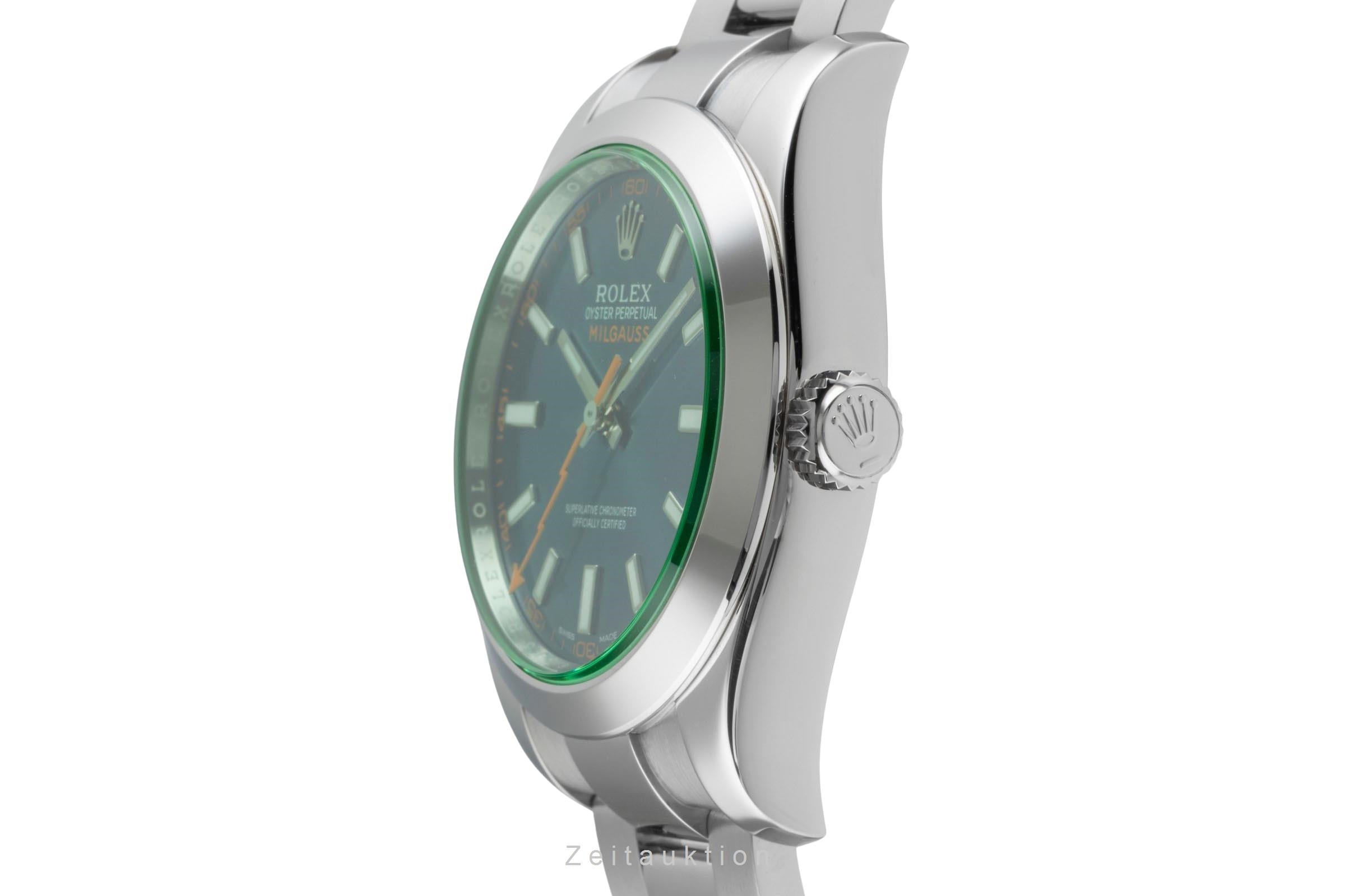Rolex Milgauss Z-Blue Automatik Stahl Herrenuhr Oyster Perpetual Ref. 116400GV [2505518]