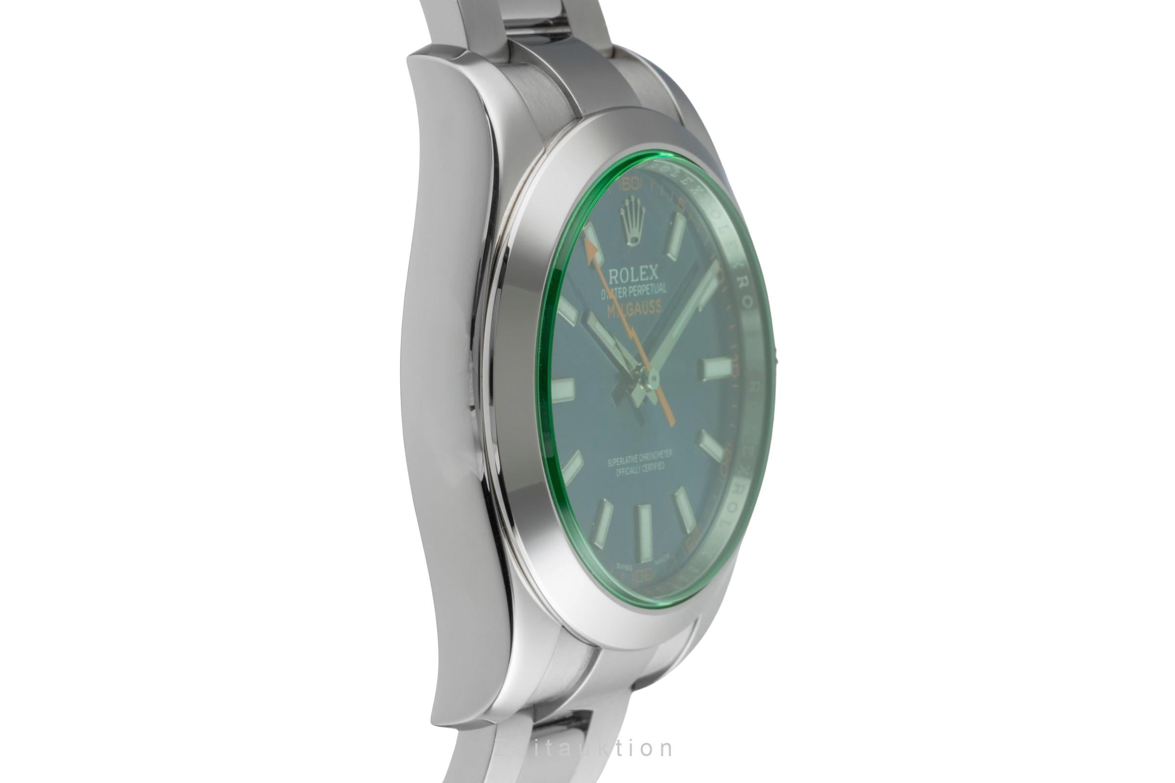 Rolex Milgauss Z-Blue Automatik Stahl Herrenuhr Oyster Perpetual Ref. 116400GV [2505518]