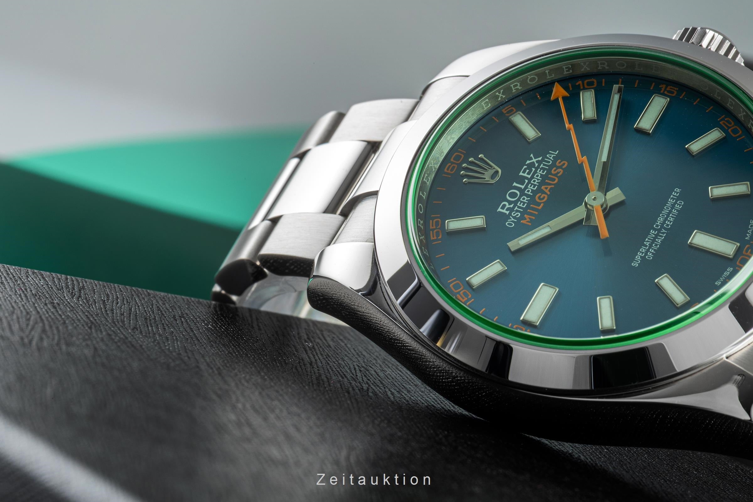 Rolex Milgauss Z-Blue Automatik Stahl Herrenuhr Oyster Perpetual Ref. 116400GV [2505518]