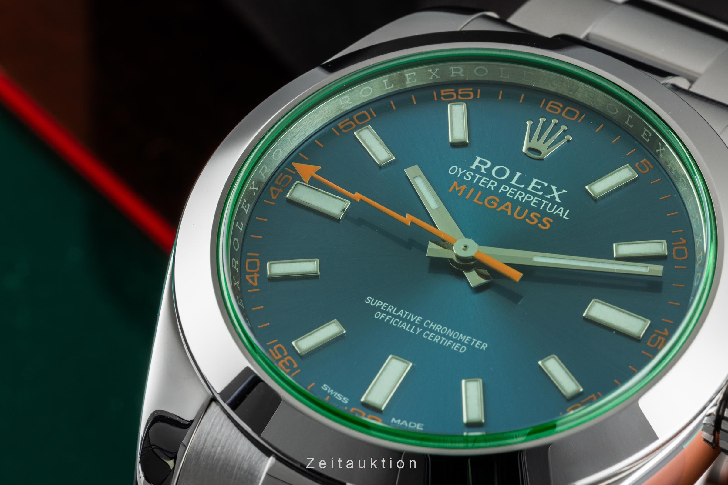 Rolex Milgauss Z-Blue Automatik Stahl Herrenuhr Oyster Perpetual Ref. 116400GV [2505518]