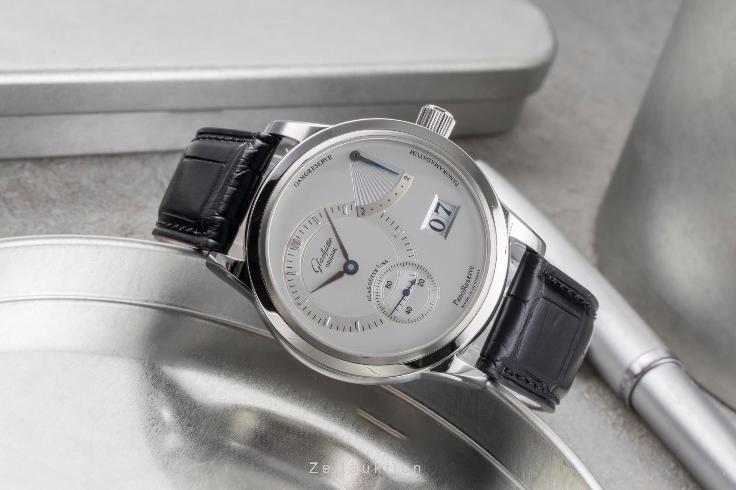 Glashütte PanoReserve steel manual winding men's watch 65-01-02-02-04	  [2505524]