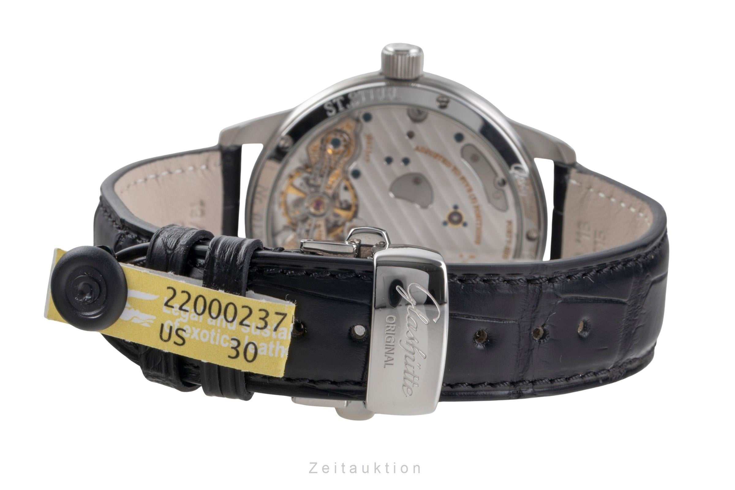 Glashütte PanoReserve steel manual winding men's watch 65-01-02-02-04	  [2505524]