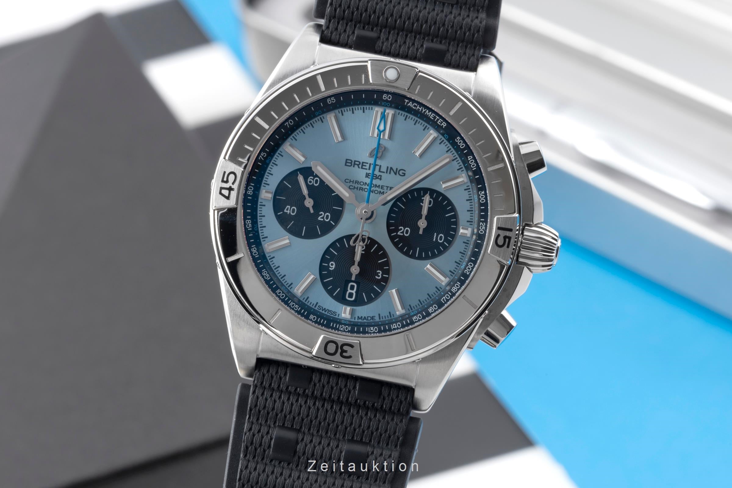 Breitling Chronomat chronograph steel / platinium automatic men's watch PB0134101C1S1 LP: 10600EUR  [2505525]