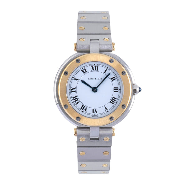 Cartier Santos Ronde acier / or  quartz montre pour femmes 8191  [2505526]