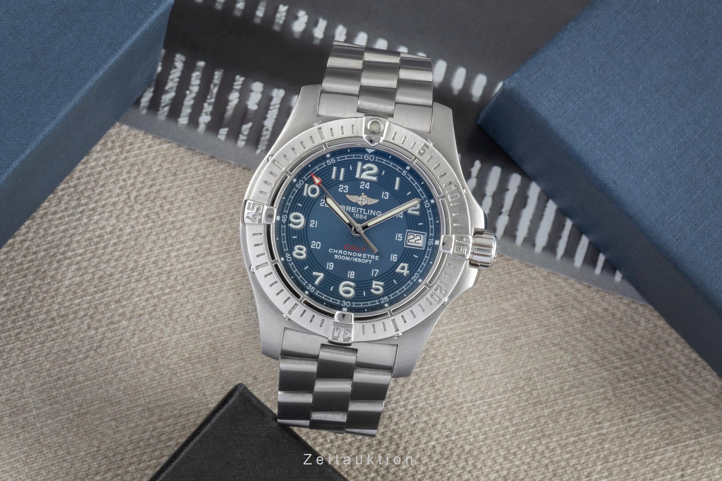 Breitling Colt Chronometer 41 Blue Dial Edelstahl Quarz Herrenuhr Ref. A74380  [2505527]