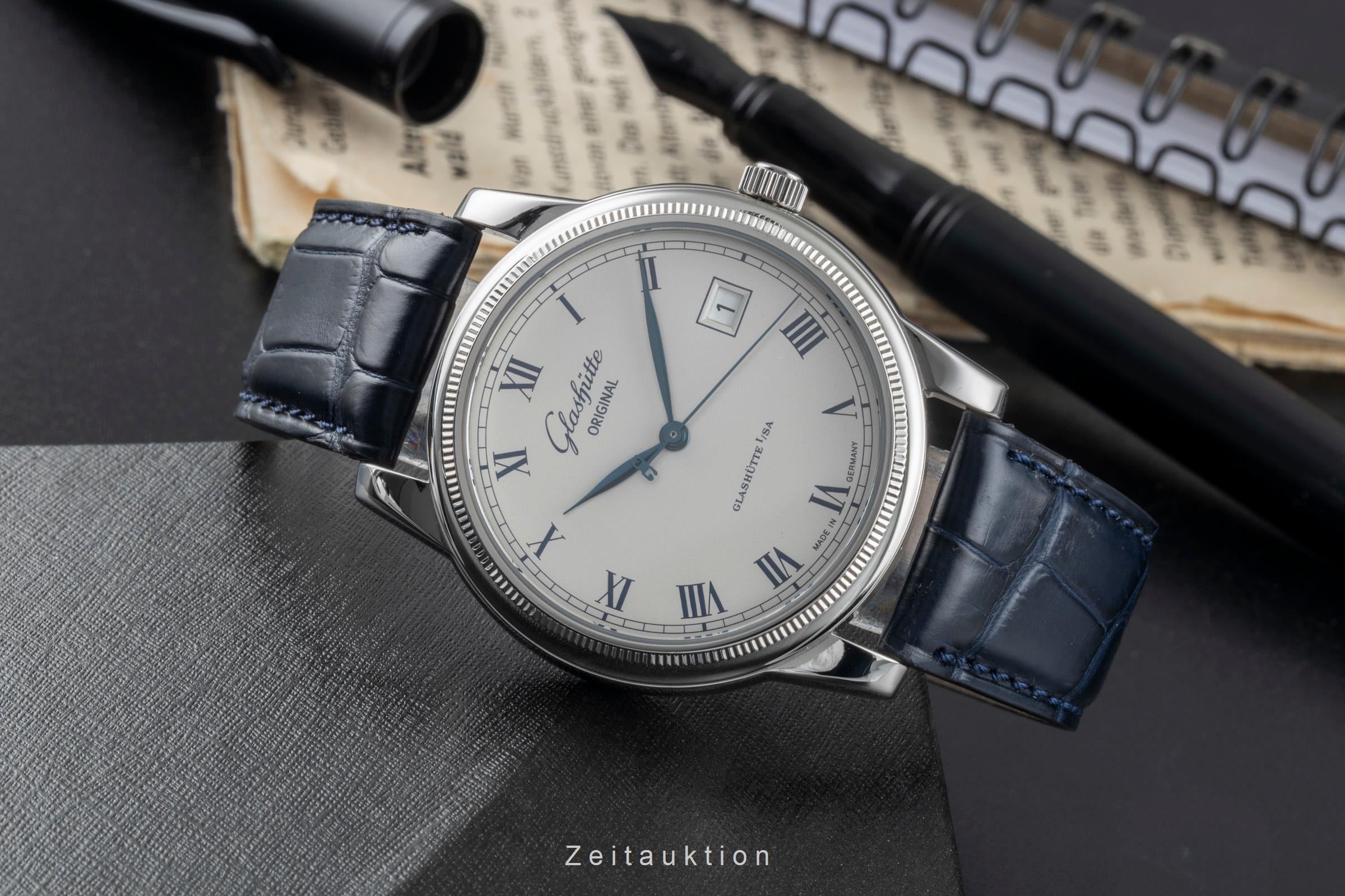 Glashütte Senator acier automatique montre pour hommes 39-11-02-03-04	  [2505541]