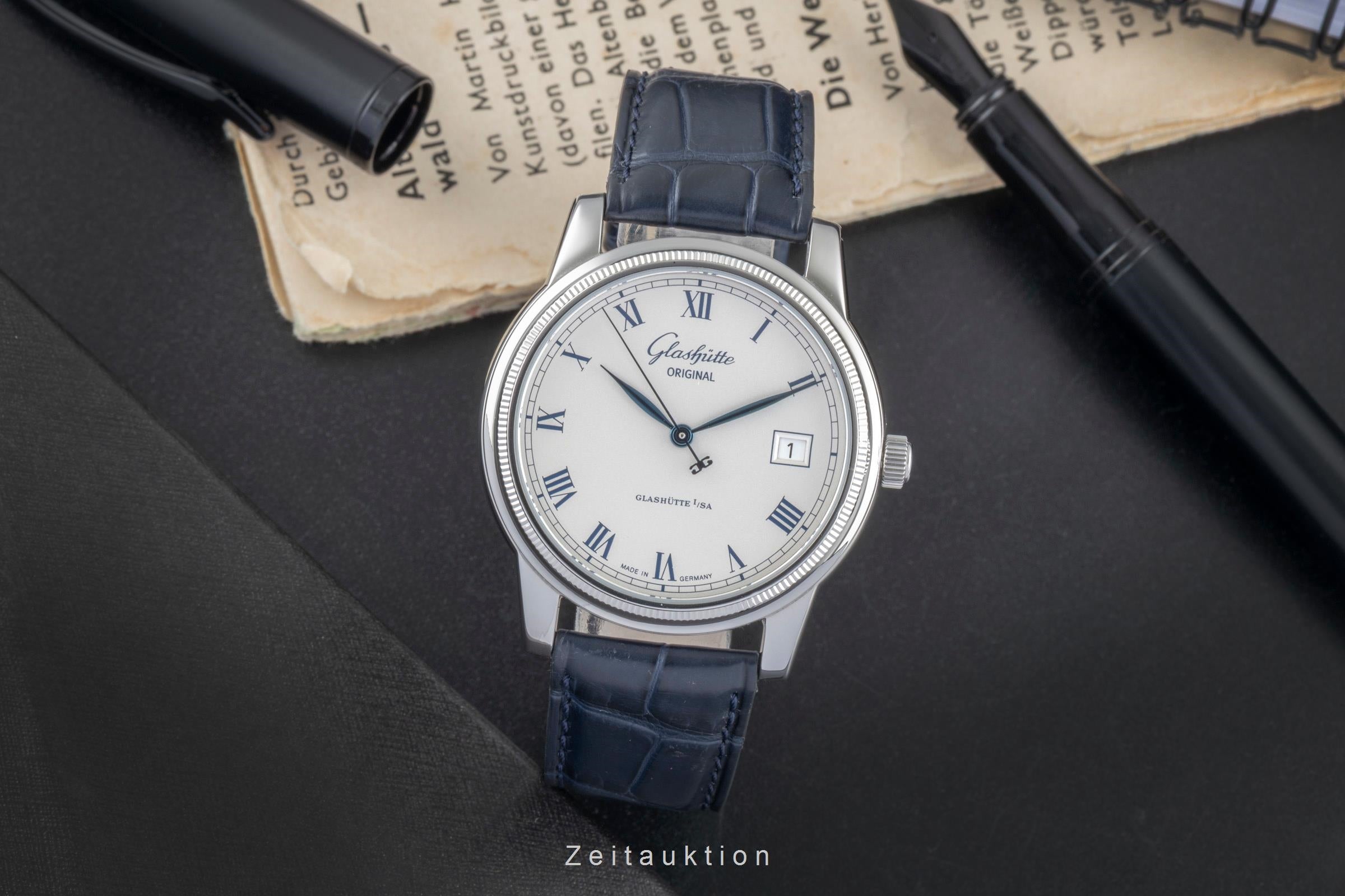 Glashütte Senator acier automatique montre pour hommes 39-11-02-03-04	  [2505541]