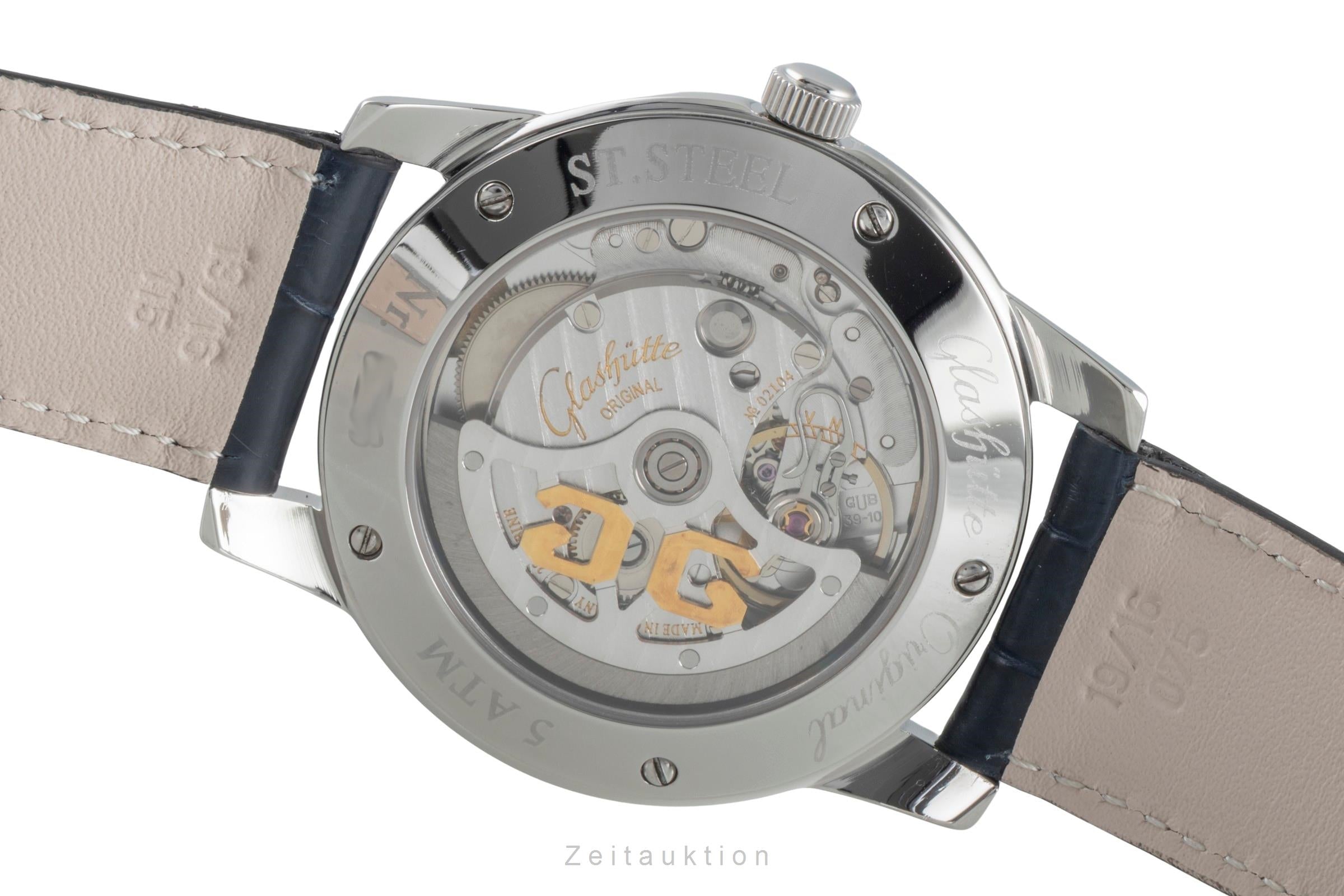 Glashütte Senator acier automatique montre pour hommes 39-11-02-03-04	  [2505541]