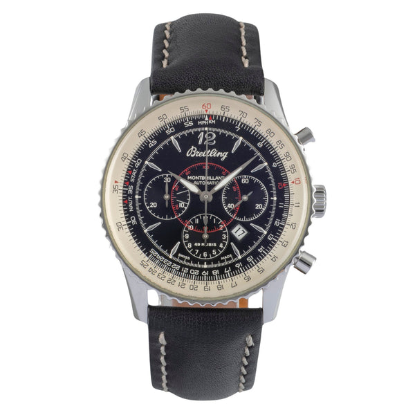 Breitling Montbrillant chronograph steel automatic men's watch A41030  [2505543]