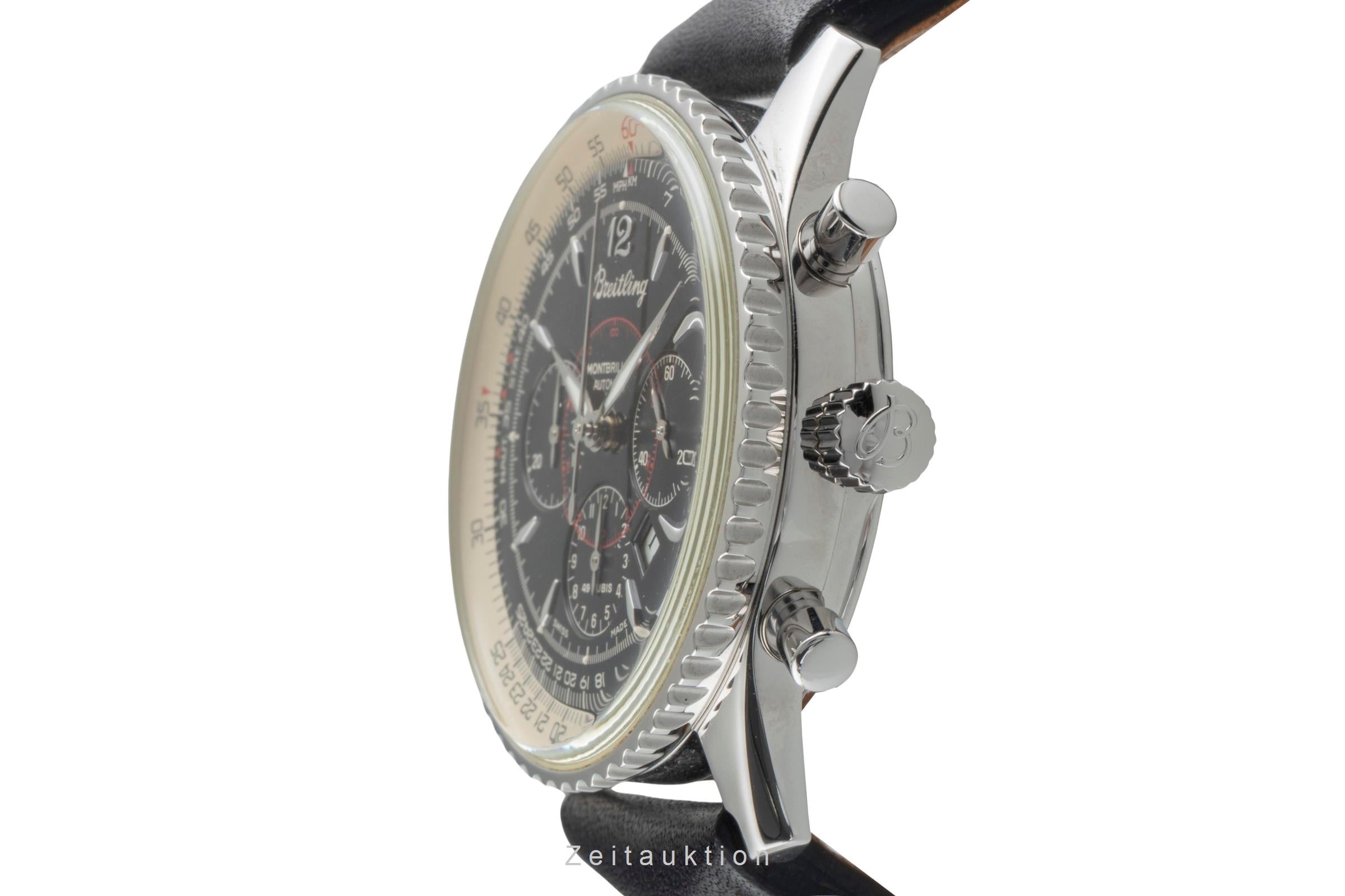 Breitling Montbrillant chronograph steel automatic men's watch A41030  [2505543]