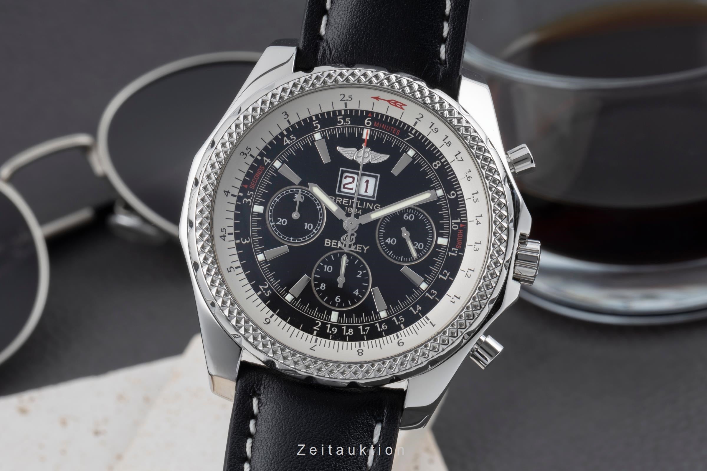 Breitling Bentley 6.75 chronograph steel automatic Kal. B44 Ref
