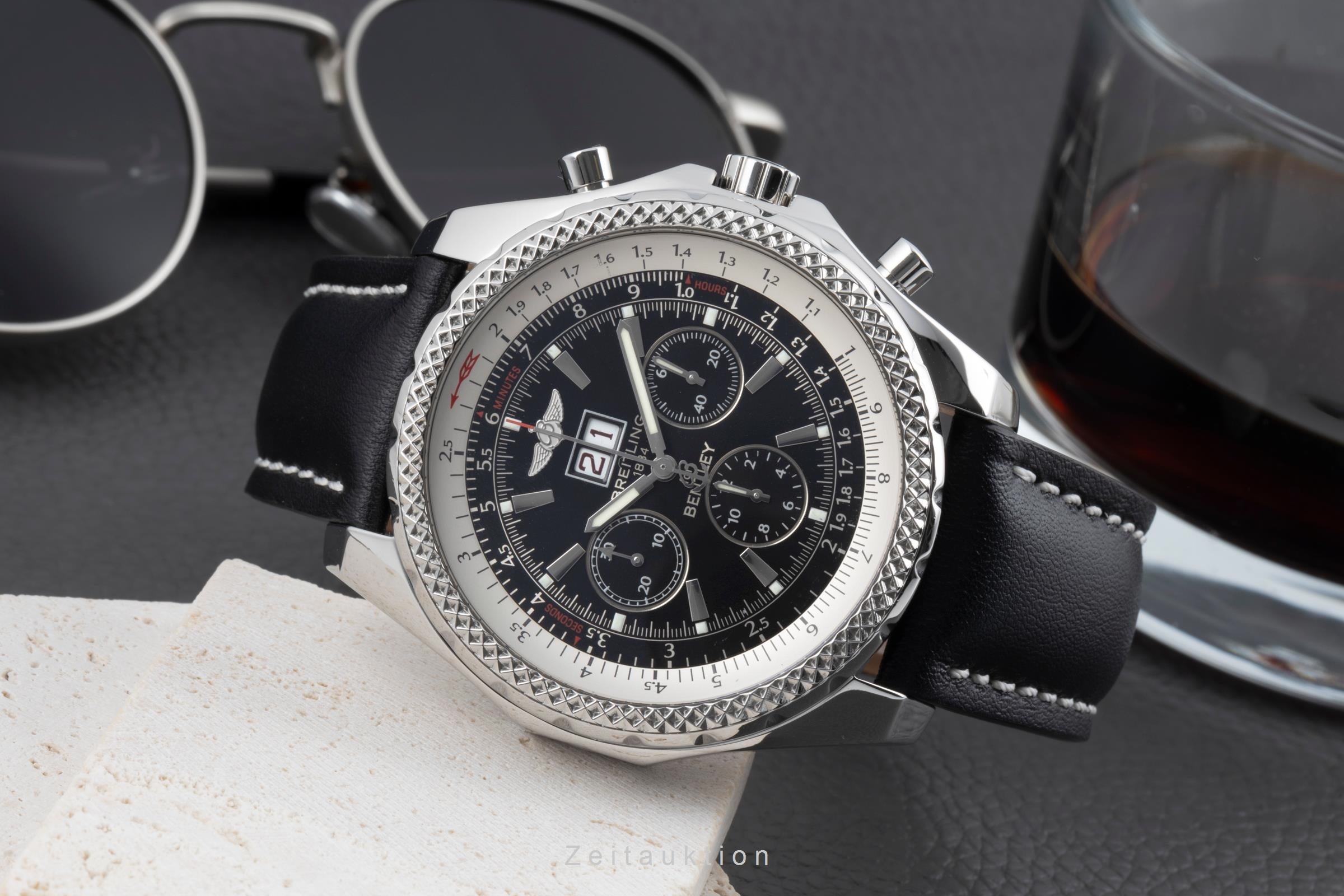 Breitling Bentley 6.75 chronographe acier automatique montre pour hommes A44362  [2505544]