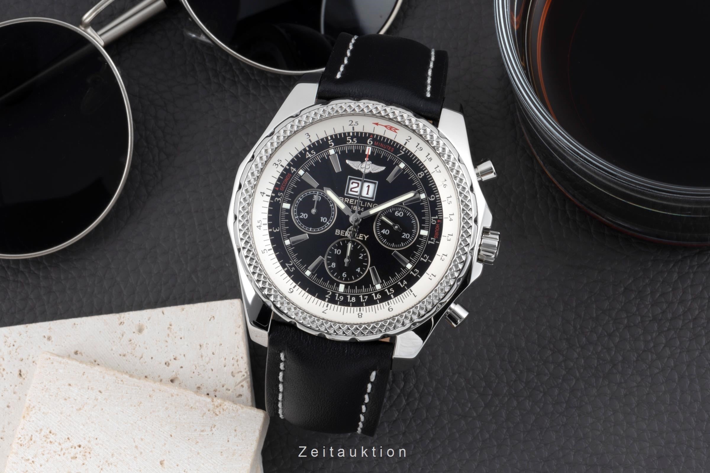 Breitling Bentley 6.75 chronographe acier automatique montre pour hommes A44362  [2505544]