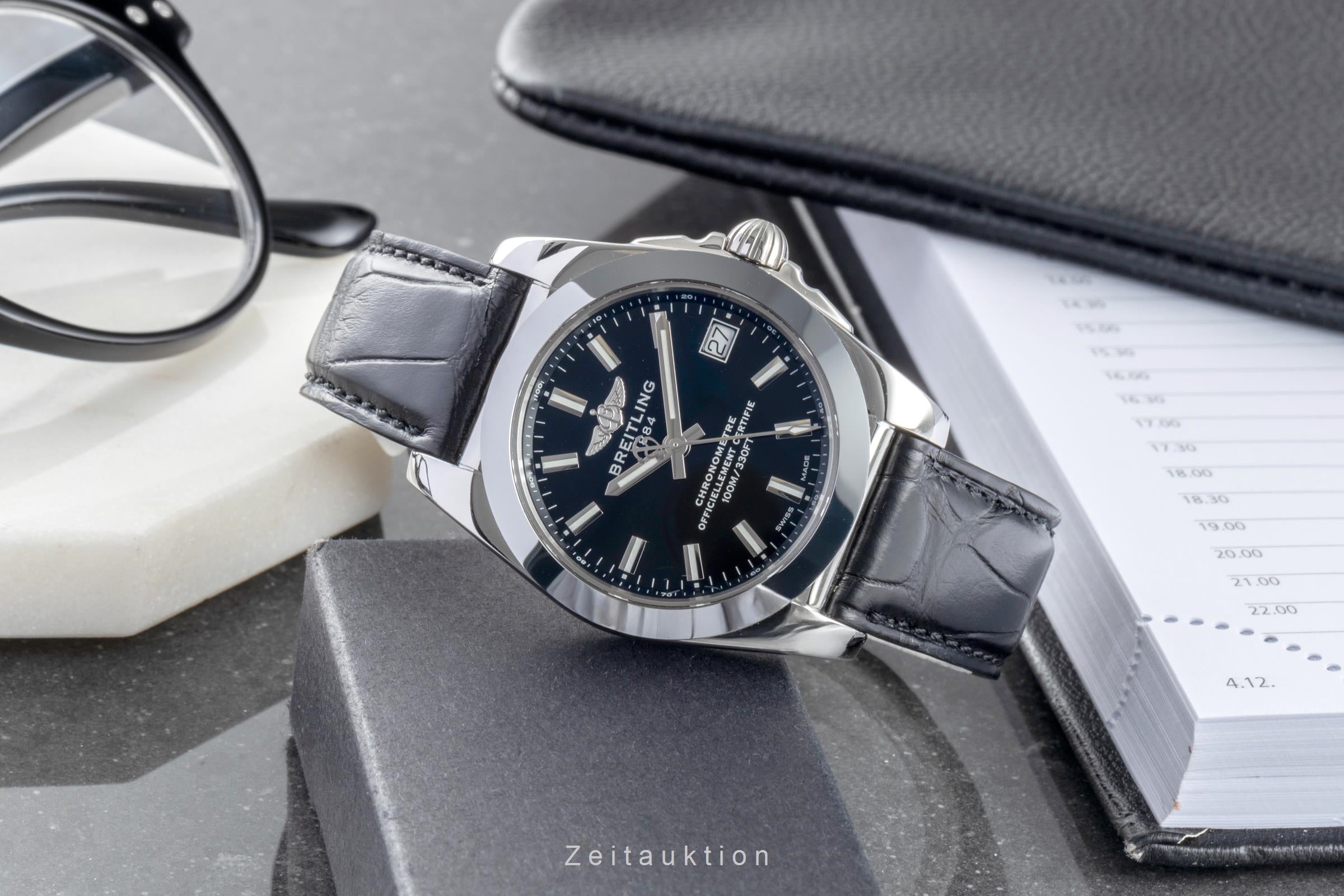 Breitling Galactic acero cuarzo reloj para caballeros W7433012/BE08	  [2505546]