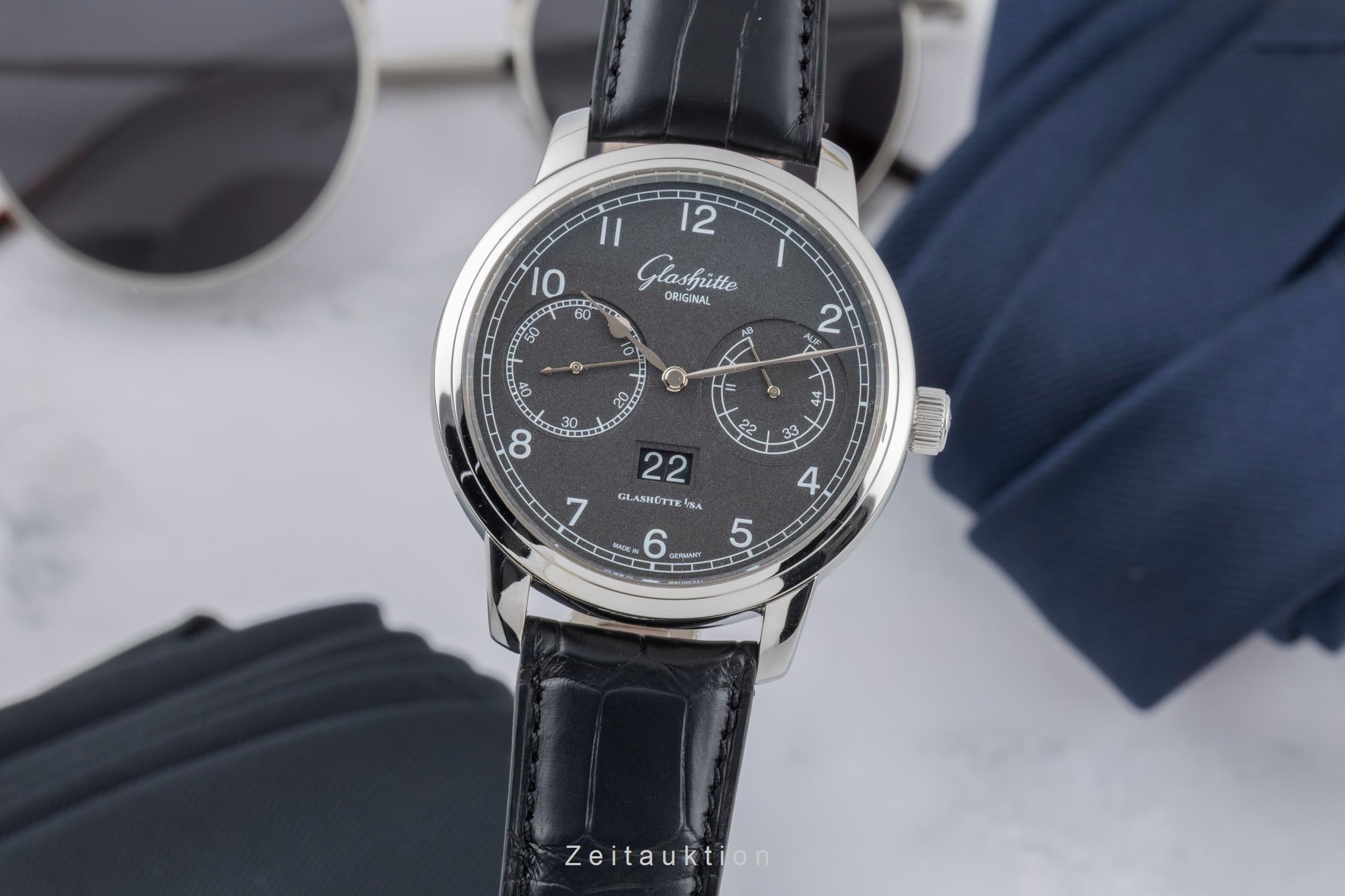 Glashütte Senator acier automatique montre pour hommes 100-14-02-02-04  [2505548]