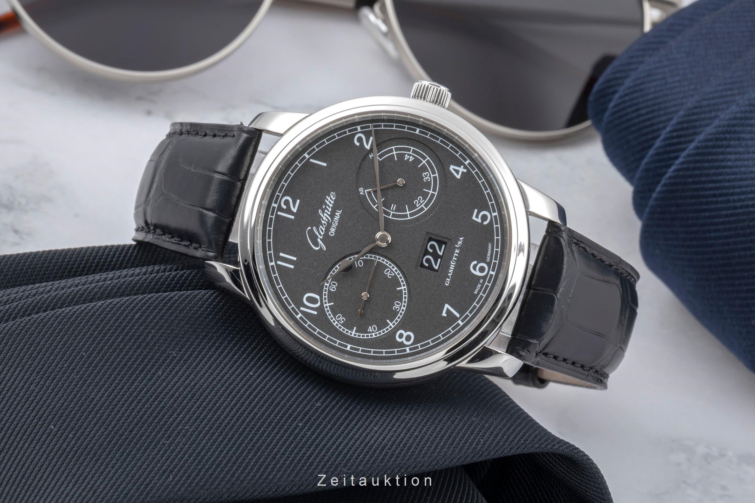 Glashütte Senator acier automatique montre pour hommes 100-14-02-02-04  [2505548]