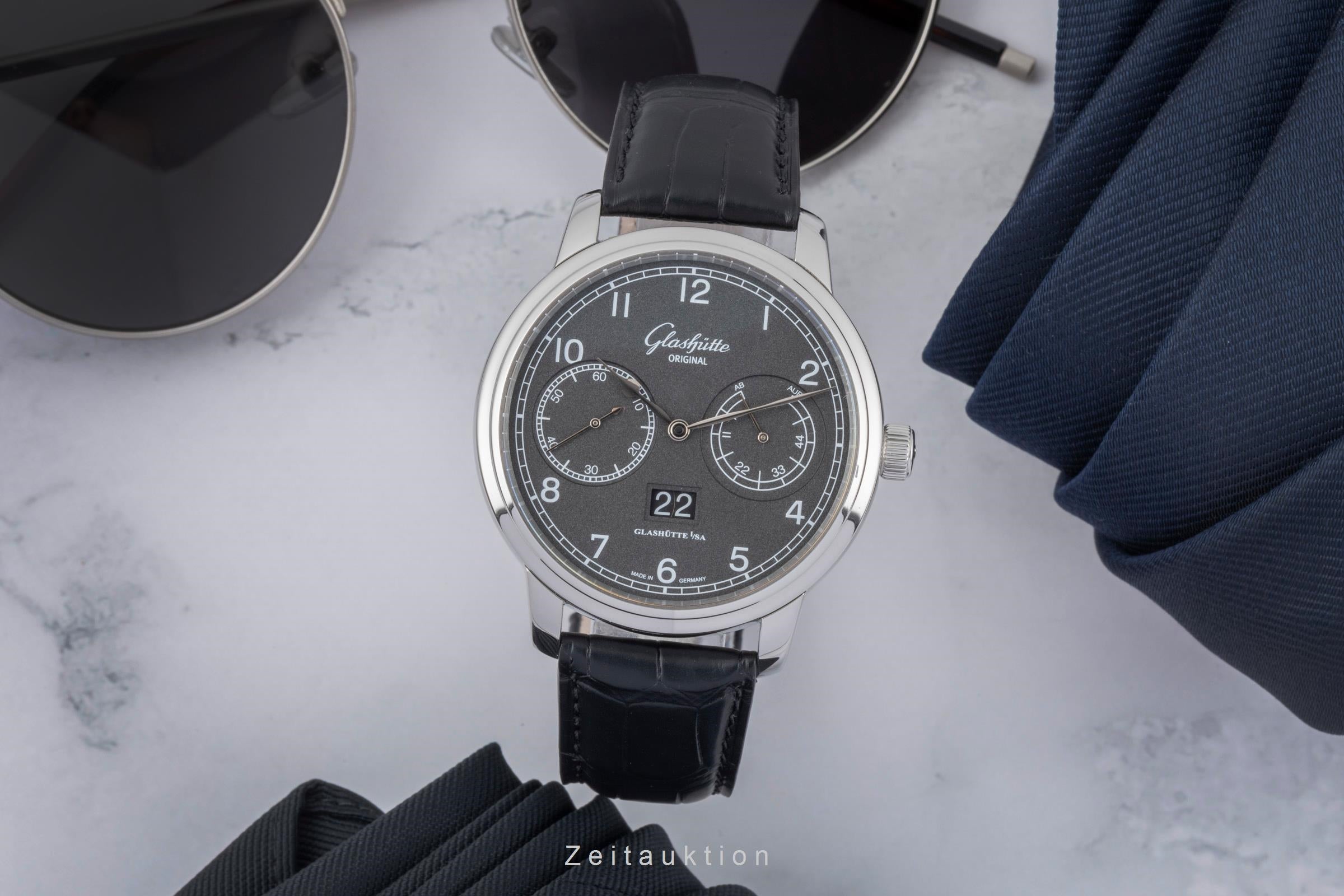 Glashütte Senator acier automatique montre pour hommes 100-14-02-02-04  [2505548]