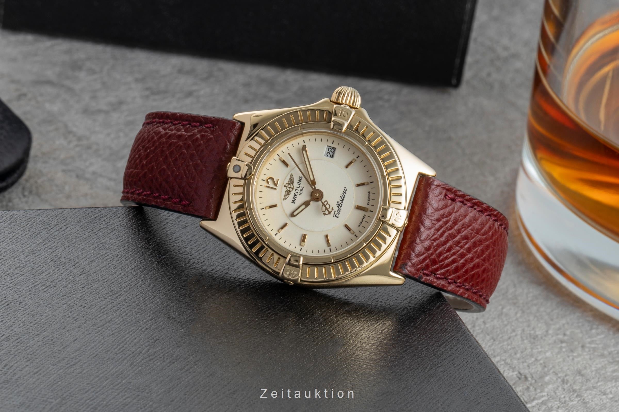 Breitling Callistino or 18 ct quartz montre pour femmes K52043  [2505562]