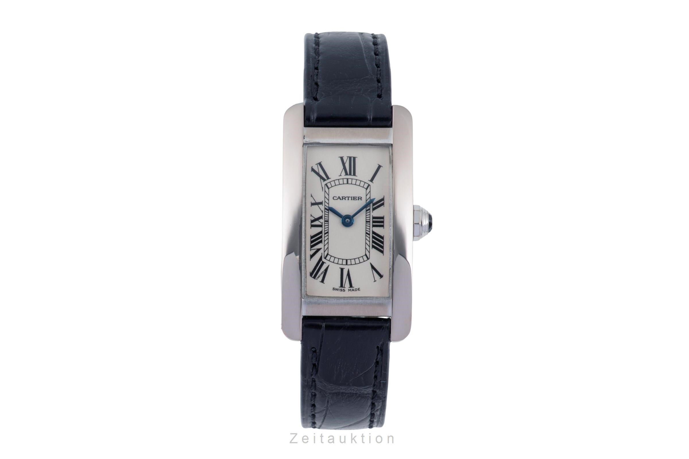 Cartier Tank Américaine or blanc 18 ct quartz montre pour femmes W2601956  [2505568]