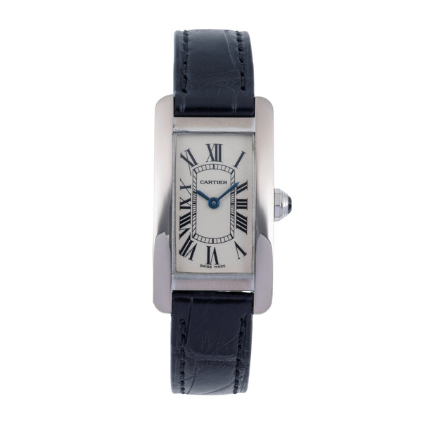 Cartier Tank Américaine or blanc 18 ct quartz montre pour femmes W2601956  [2505568]