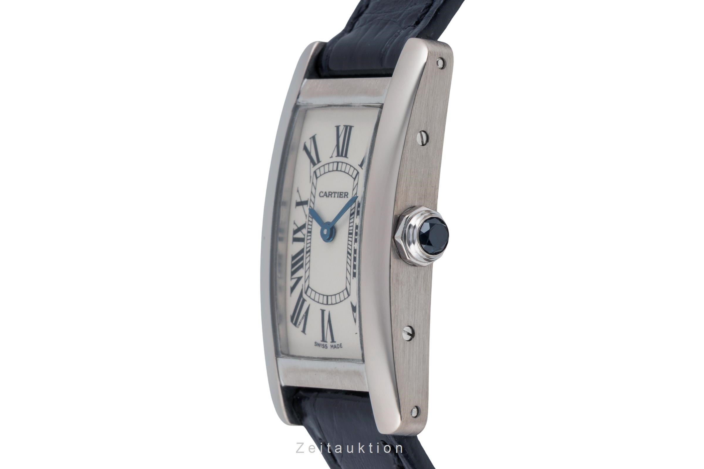 Cartier Tank Américaine or blanc 18 ct quartz montre pour femmes W2601956  [2505568]