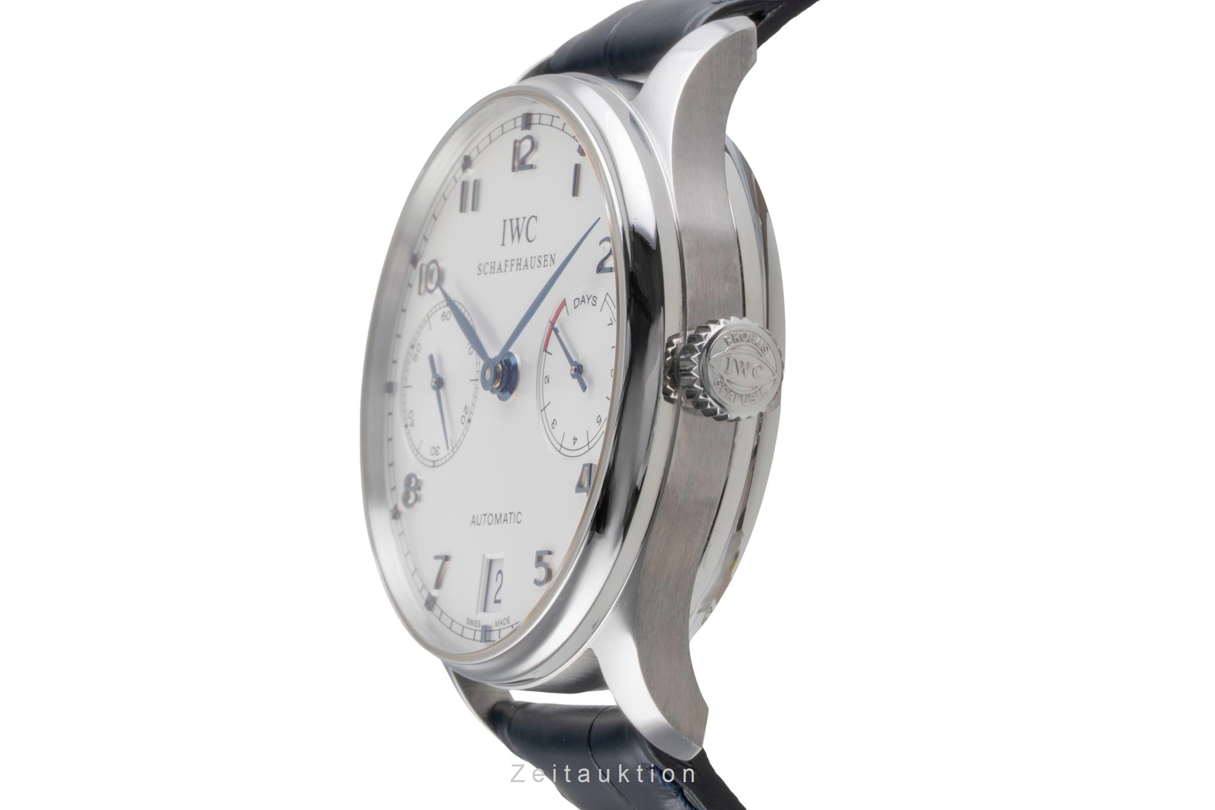 IWC Portugieser acciaio automatismo orologio da uomo IW500107 LP: 14000EUR  [2505581]