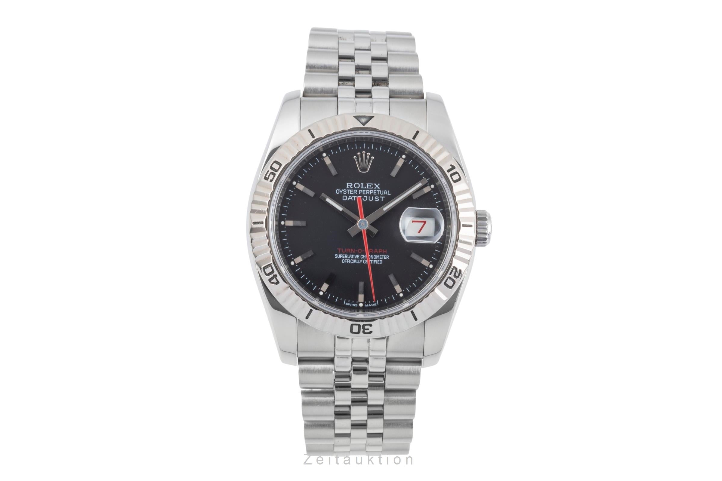 アールグラージュ Rolex Datejust Turn-O-Graph steel / white gold automatic Kal. 3135