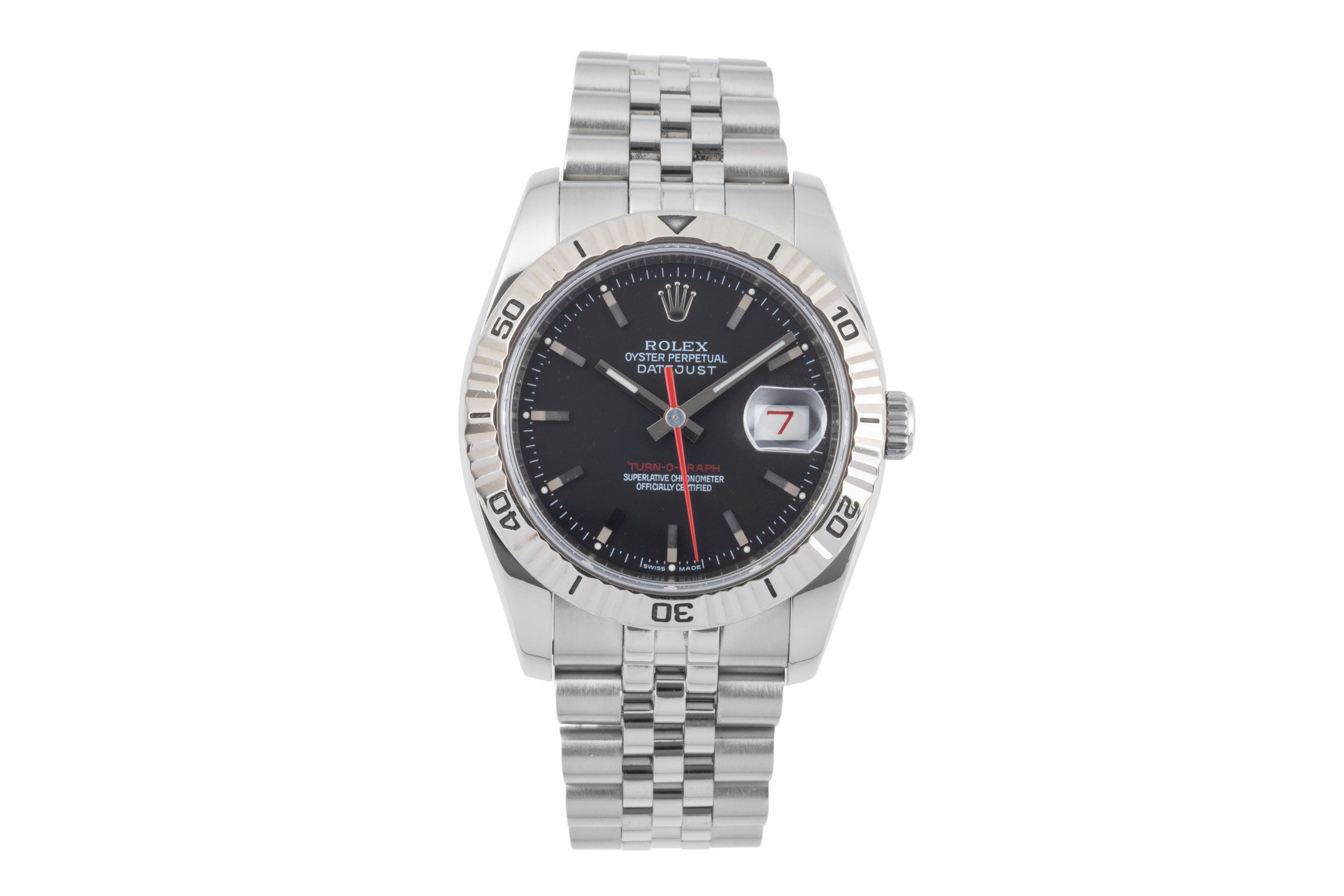 Rolex Datejust Turn-O-Graph steel / white gold automatic men's watch 116264  [2505587]