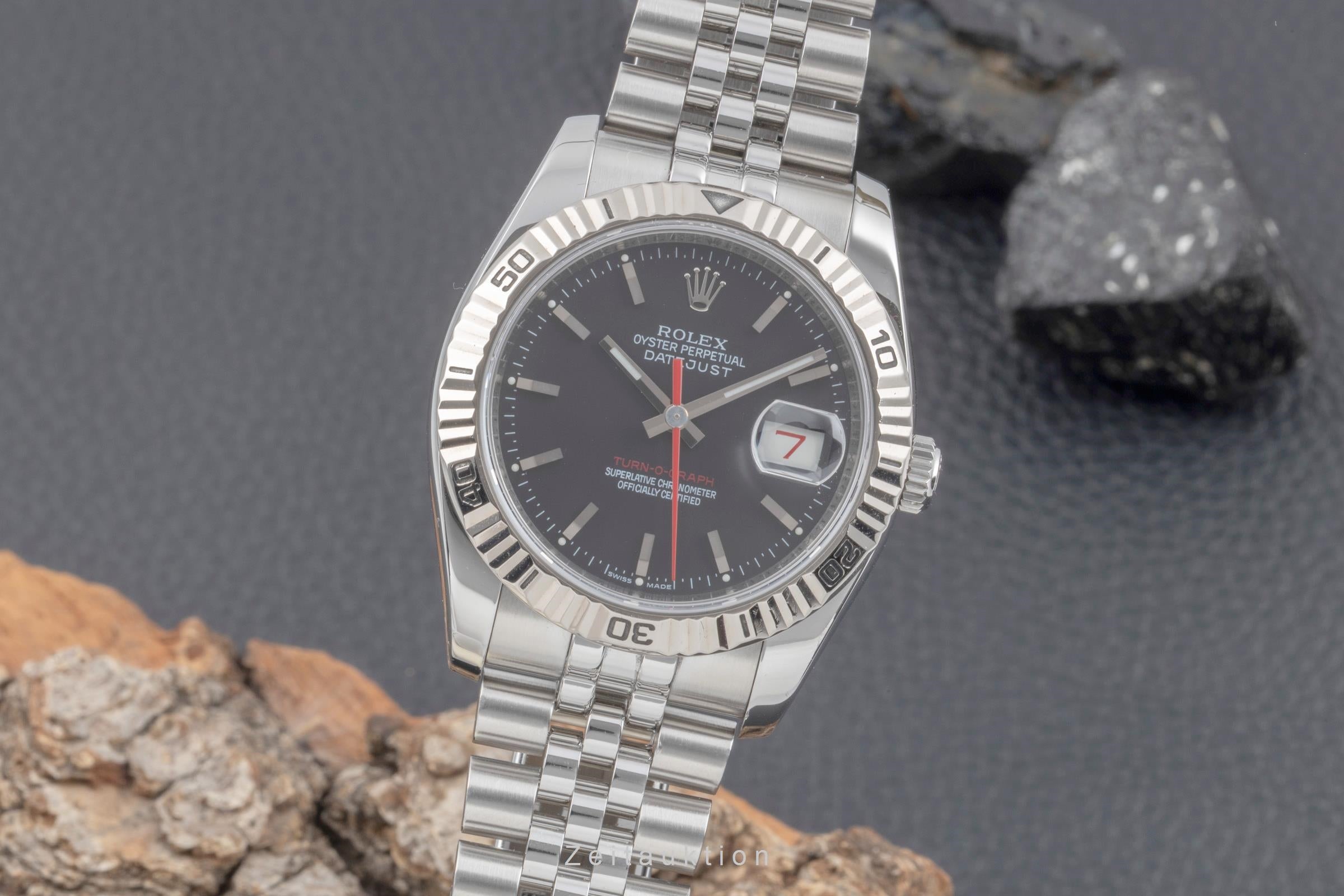 Rolex Datejust Turn-O-Graph steel / white gold automatic men's watch 116264  [2505587]