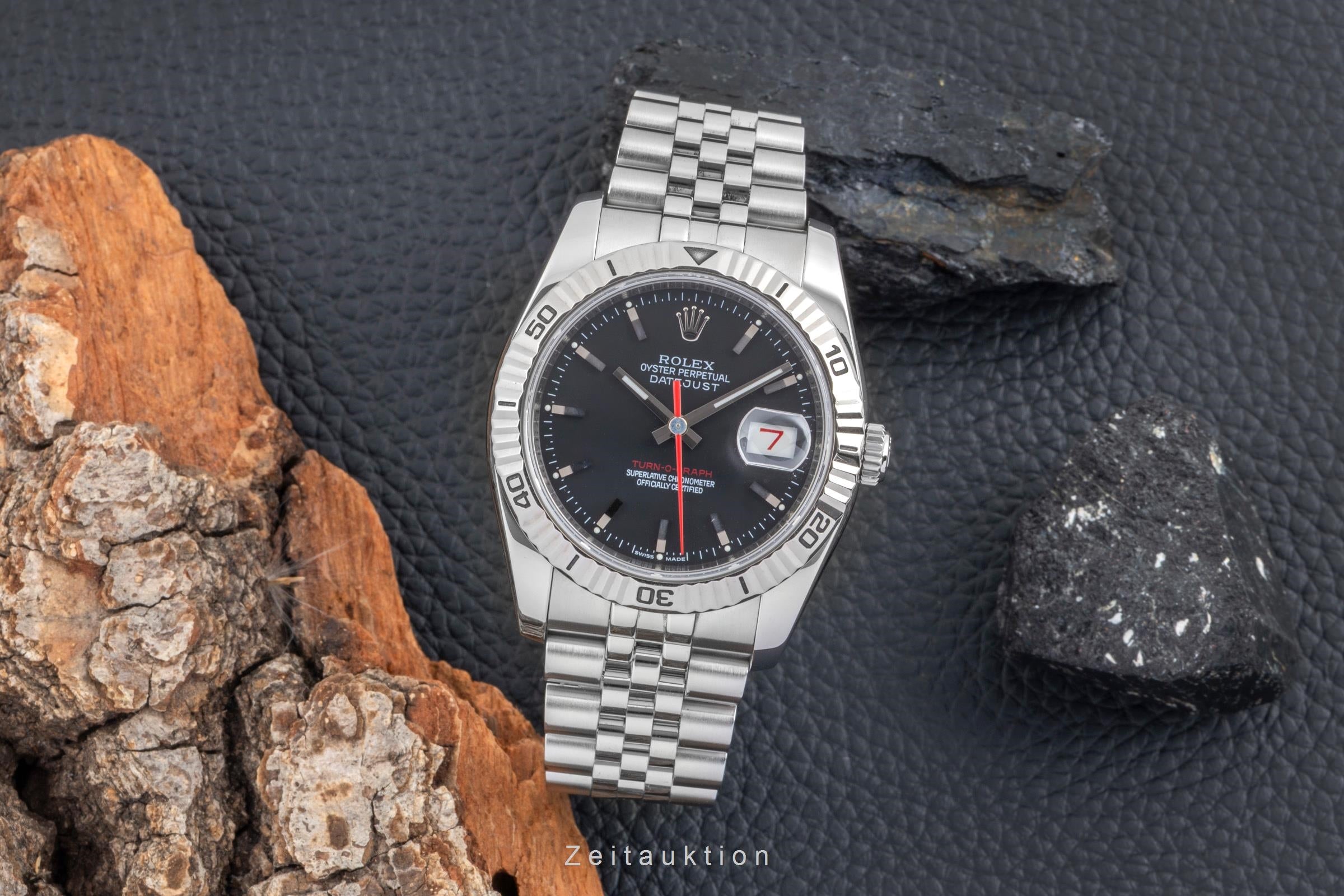 Rolex Datejust Turn-O-Graph steel / white gold automatic Kal. 3135