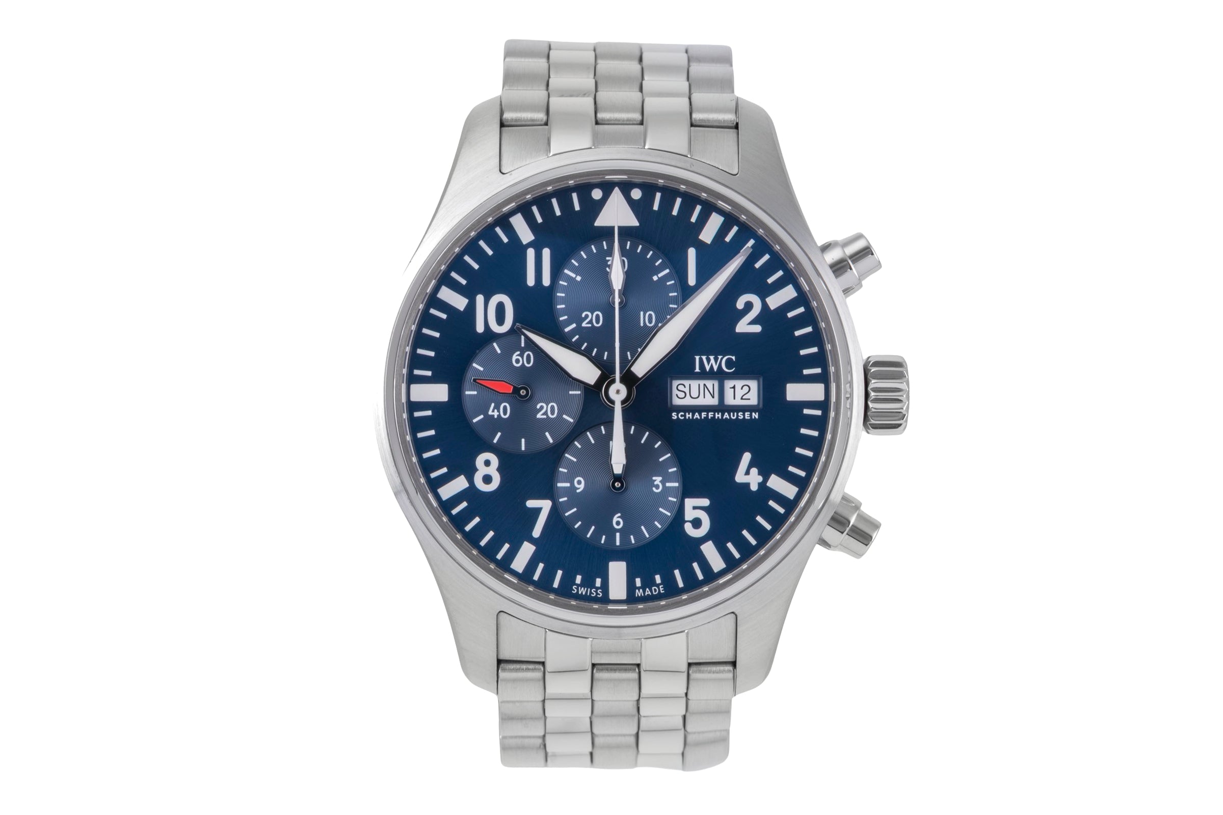 IWC Fliegerchronograph cronografo acciaio automatismo orologio da uomo IW377717 LP: 9500EUR  [2505598]