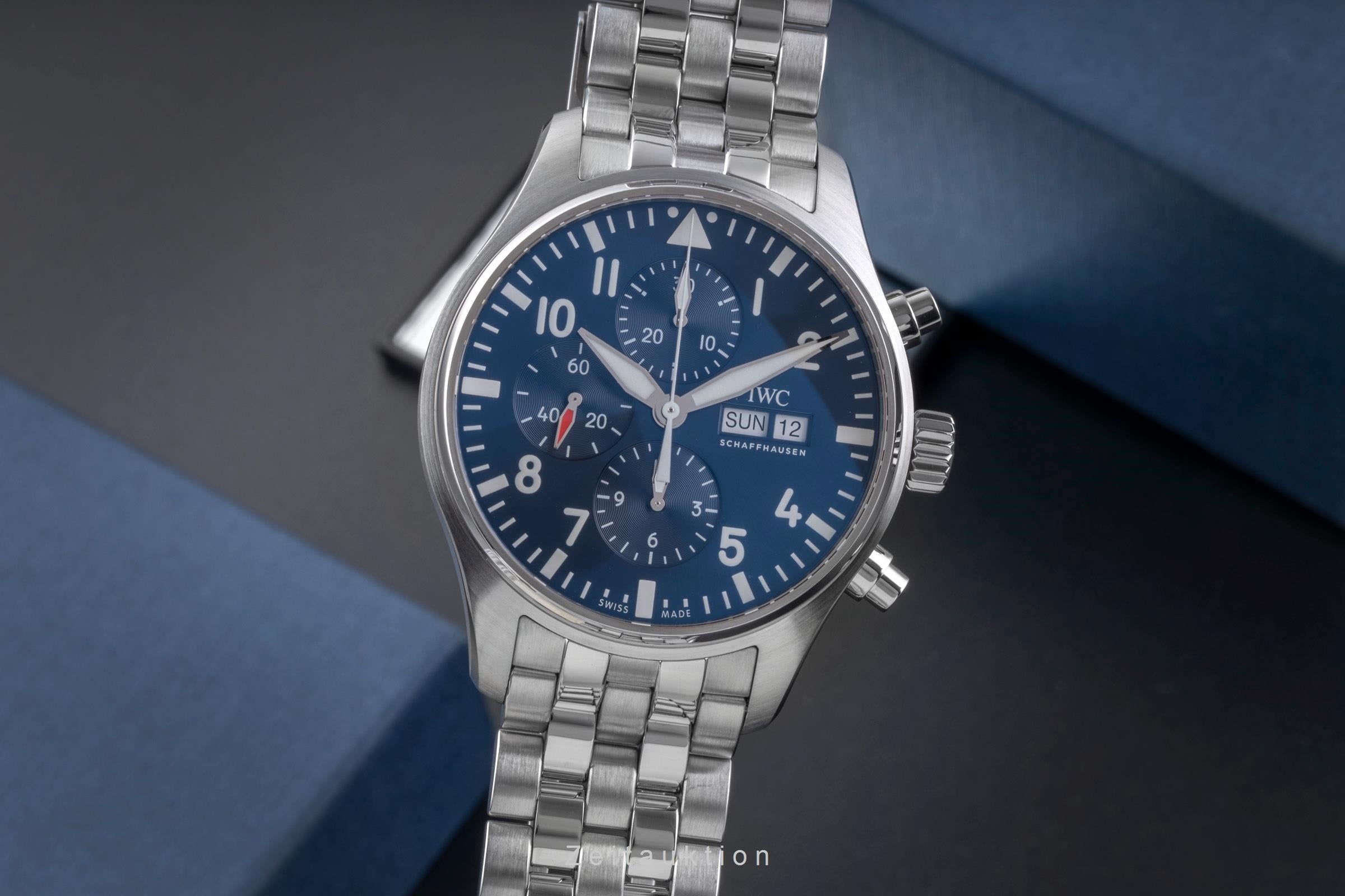 IWC Fliegerchronograph chronograph steel automatic men's watch IW377717 LP: 9500EUR  [2505598]