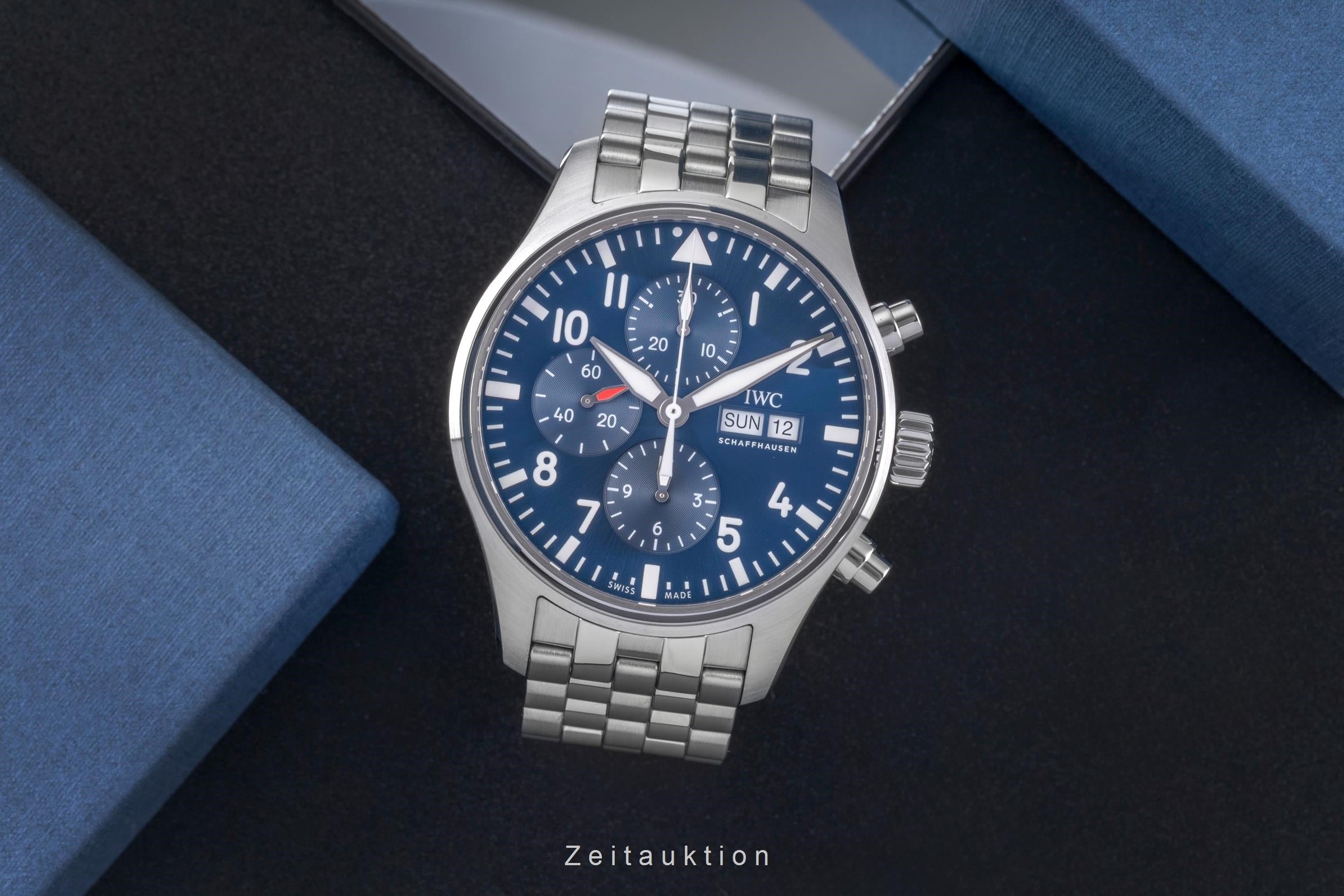 IWC Fliegerchronograph chronograph steel automatic men's watch IW377717 LP: 9500EUR  [2505598]