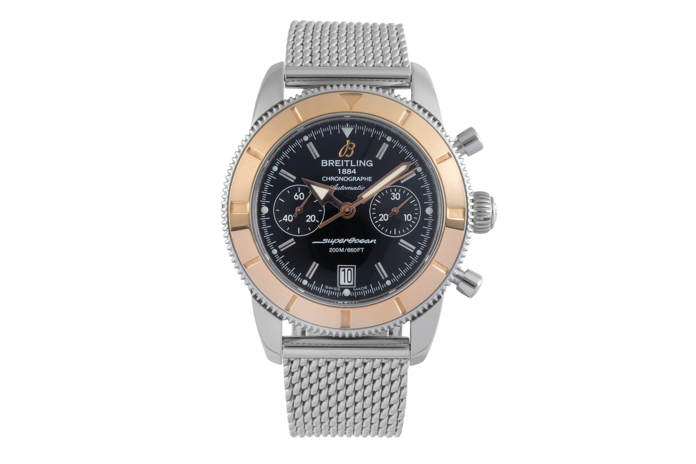 Breitling Superocean Chronograph chronographe acier / or  automatique montre pour hommes U23370  [2505602]