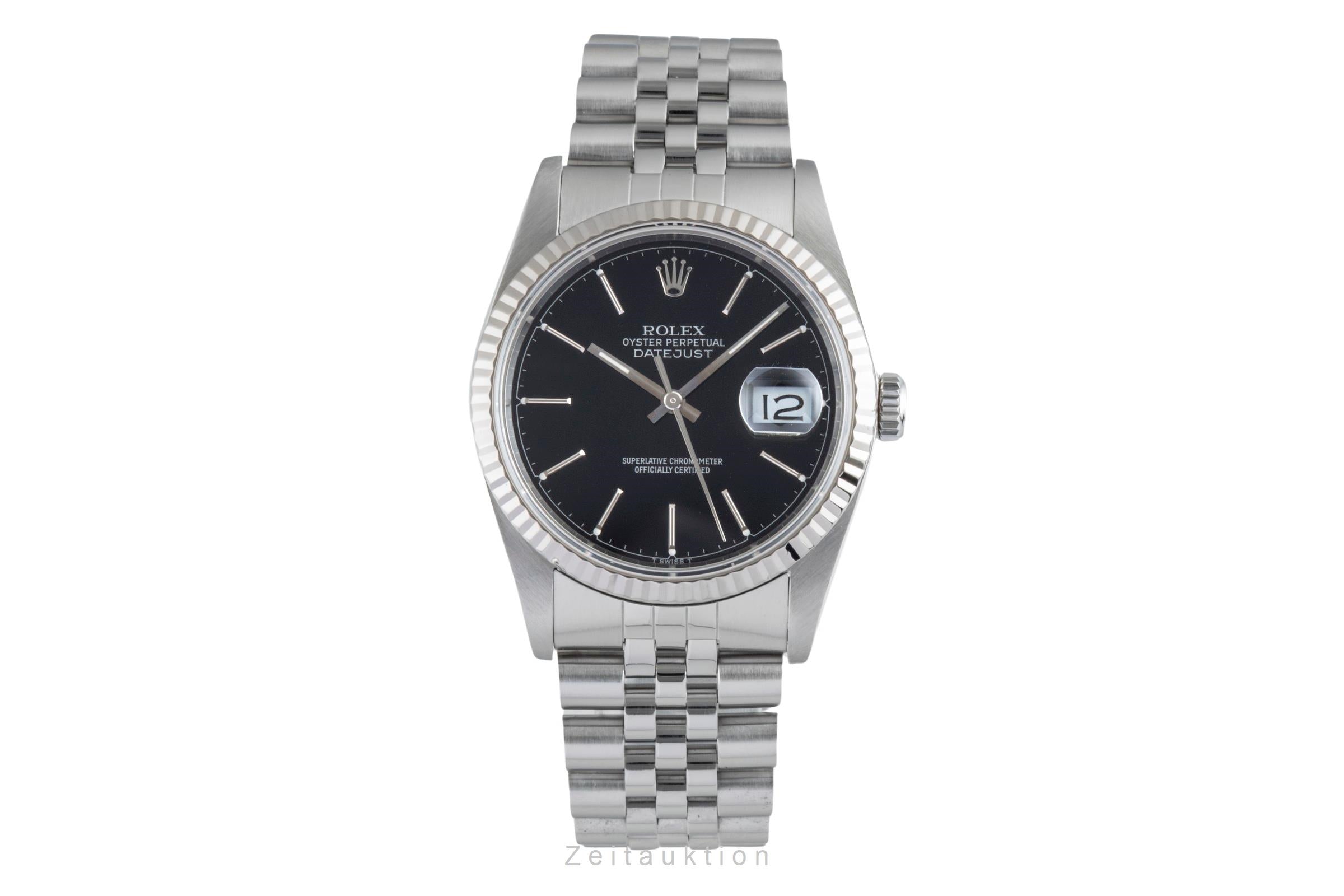 Rolex Datejust 36 Black Dial Stahl / Weissgold Ref. 16234 Box & Papiere 1990 [2505616]