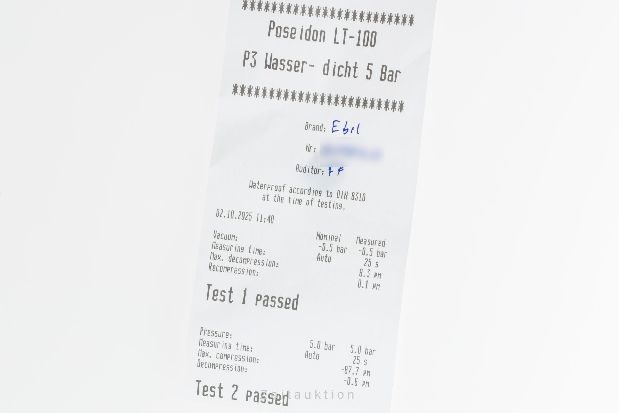 Ebel Brasilia chronograph steel automatic men's watch E9126M52  [2505619]