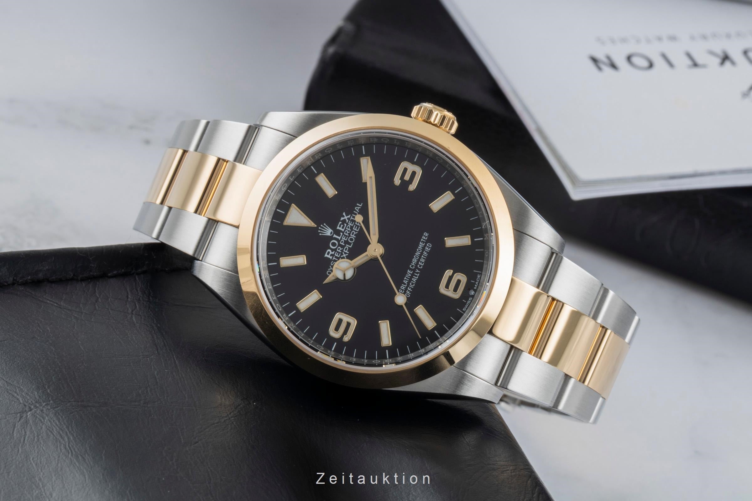 Rolex Explorer 36 Oystersteel / Gold Automatik Herrenuhr Ref. 124273 B&P 2022 [2505623]