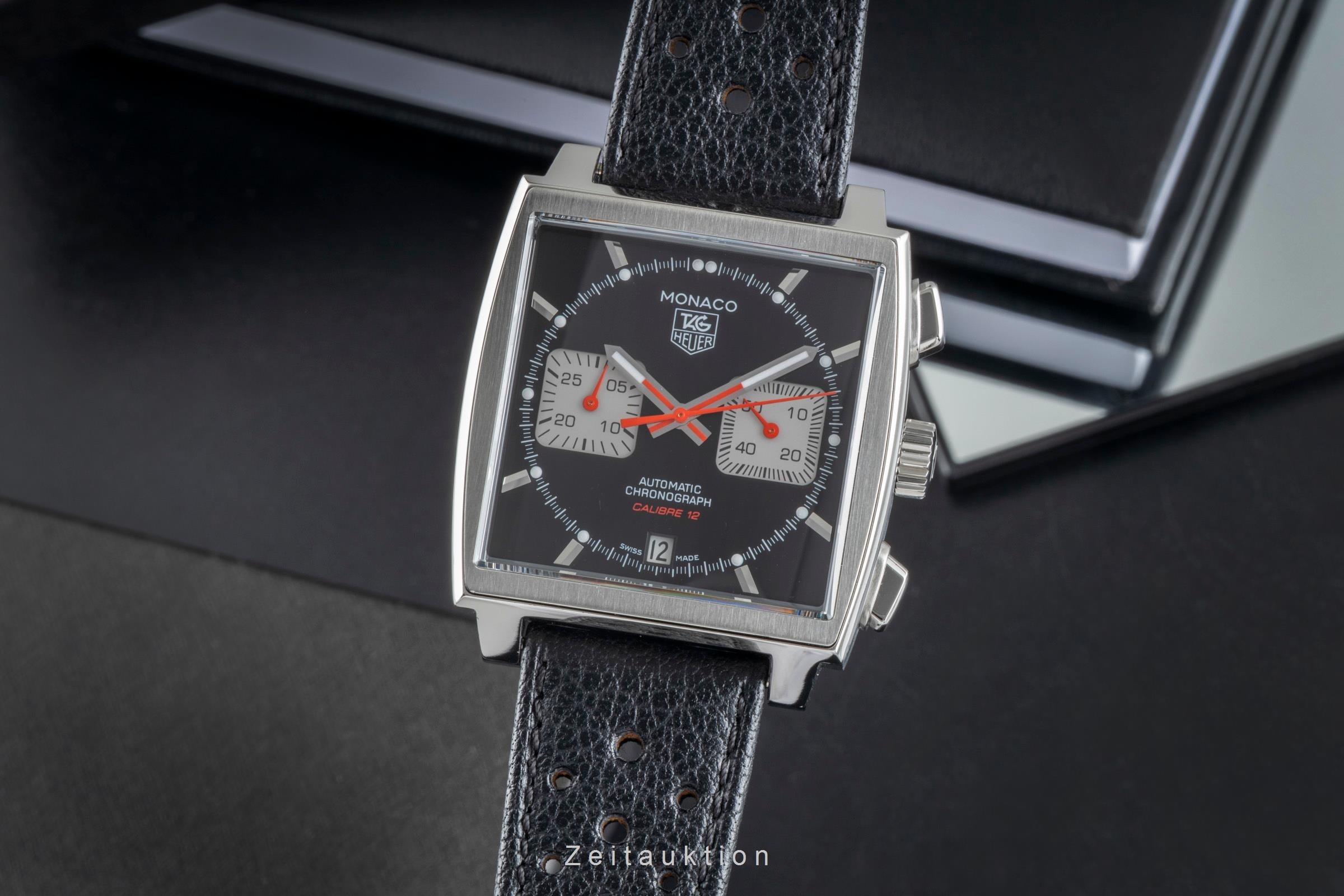 Tag Heuer Monaco chronographe acier automatique montre pour hommes CAW2114  [2505635]