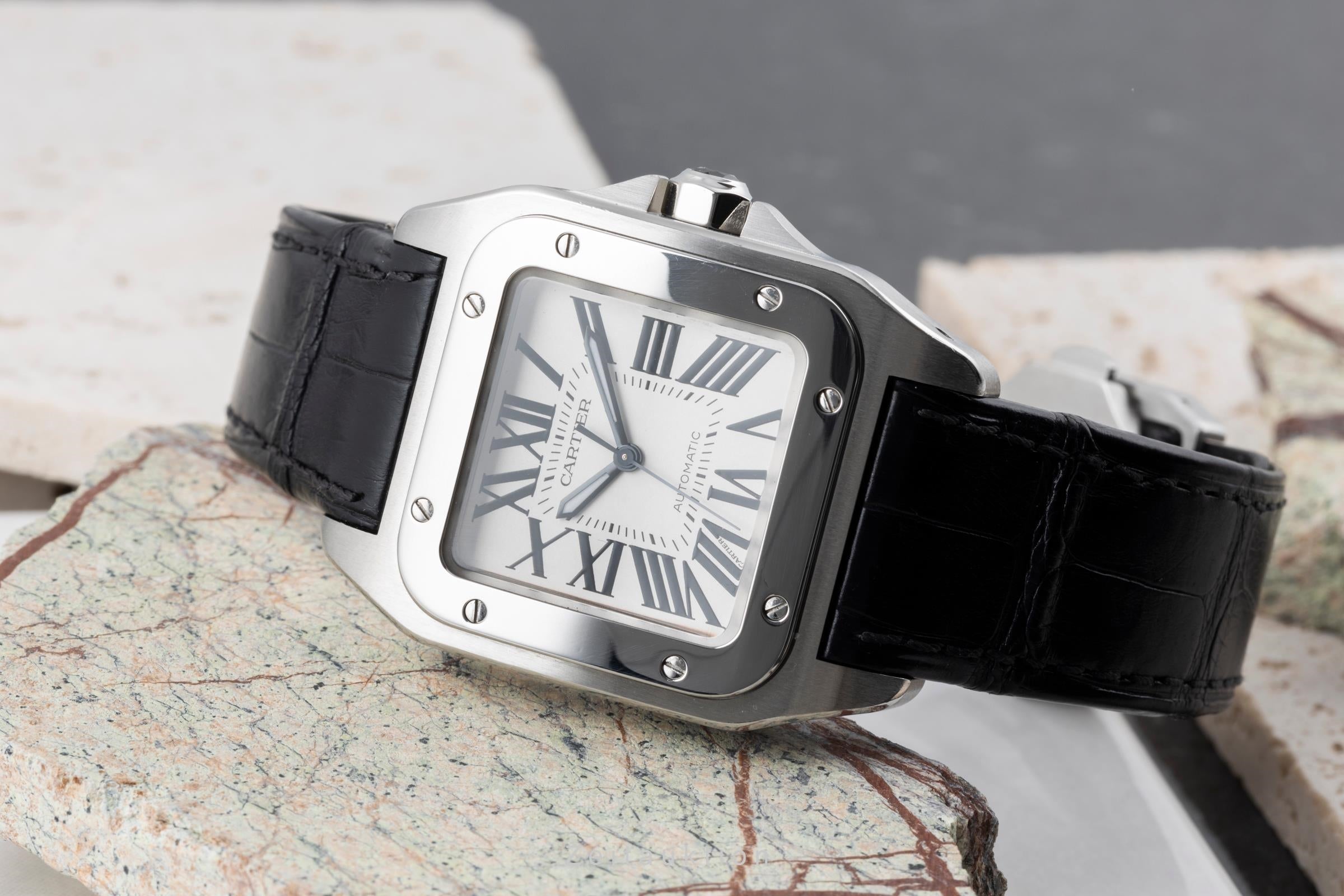 Cartier Santos 100 acier automatique montre pour hommes W20106X8  [2505643]