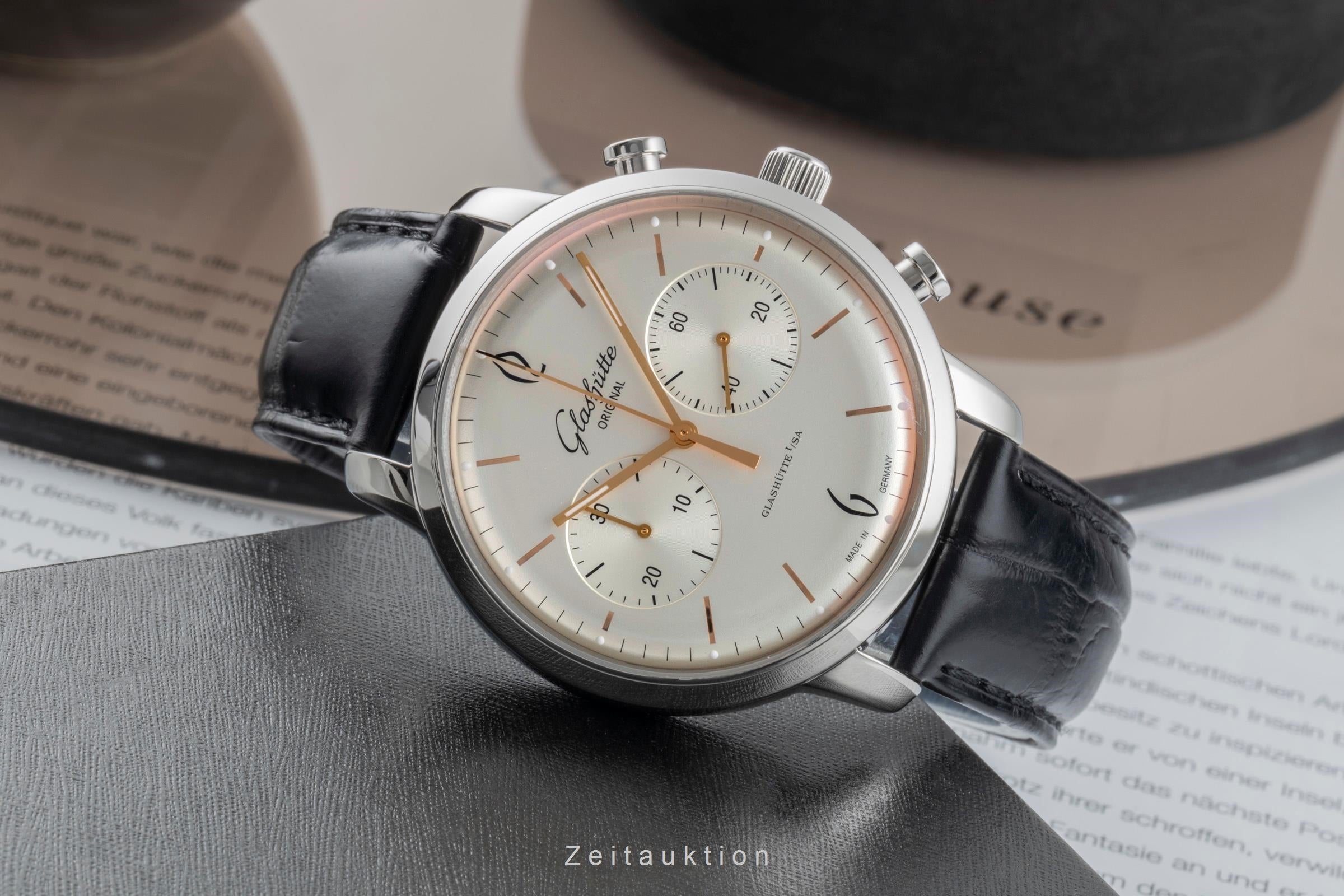 Glashütte Sixties cronografo acciaio automatismo Kal. GO 39