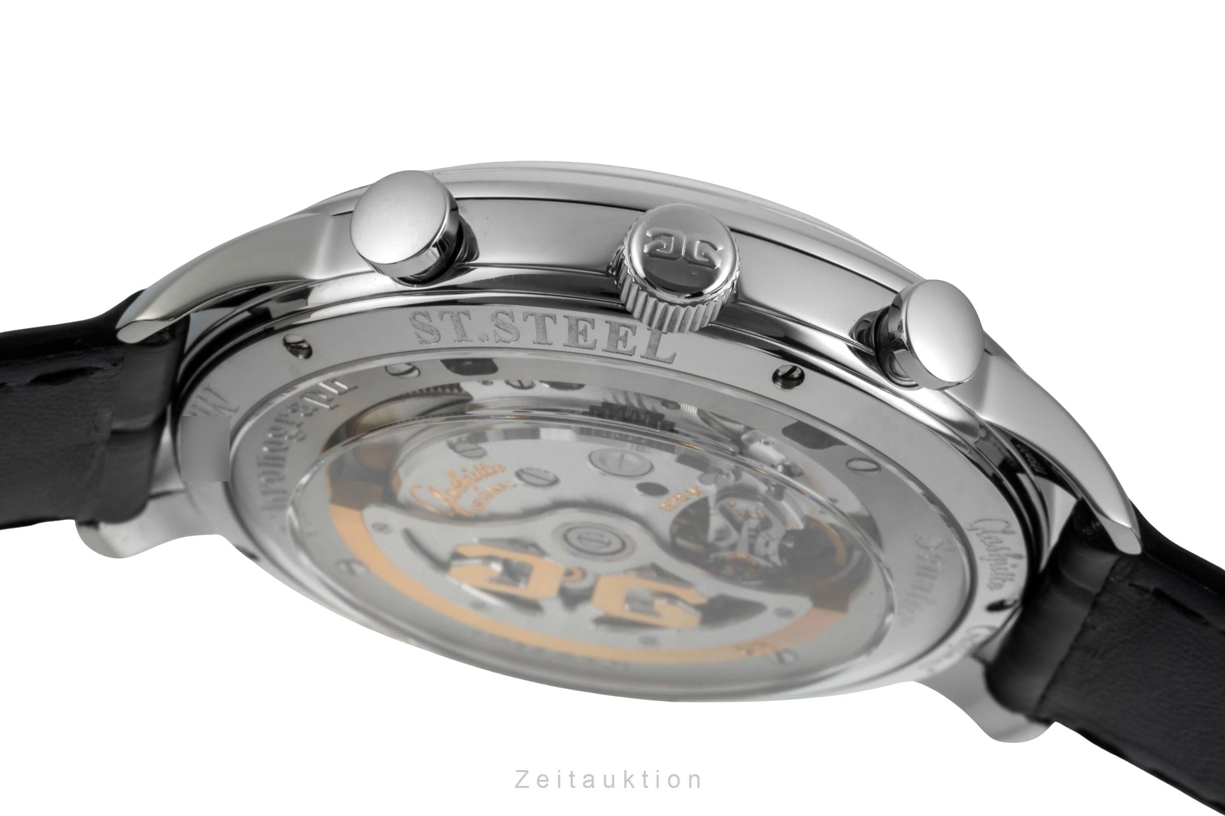 Glashütte Sixties chronograph steel automatic men's watch 1-39-34-03-22-04 LP: 8800EUR  [2505655]