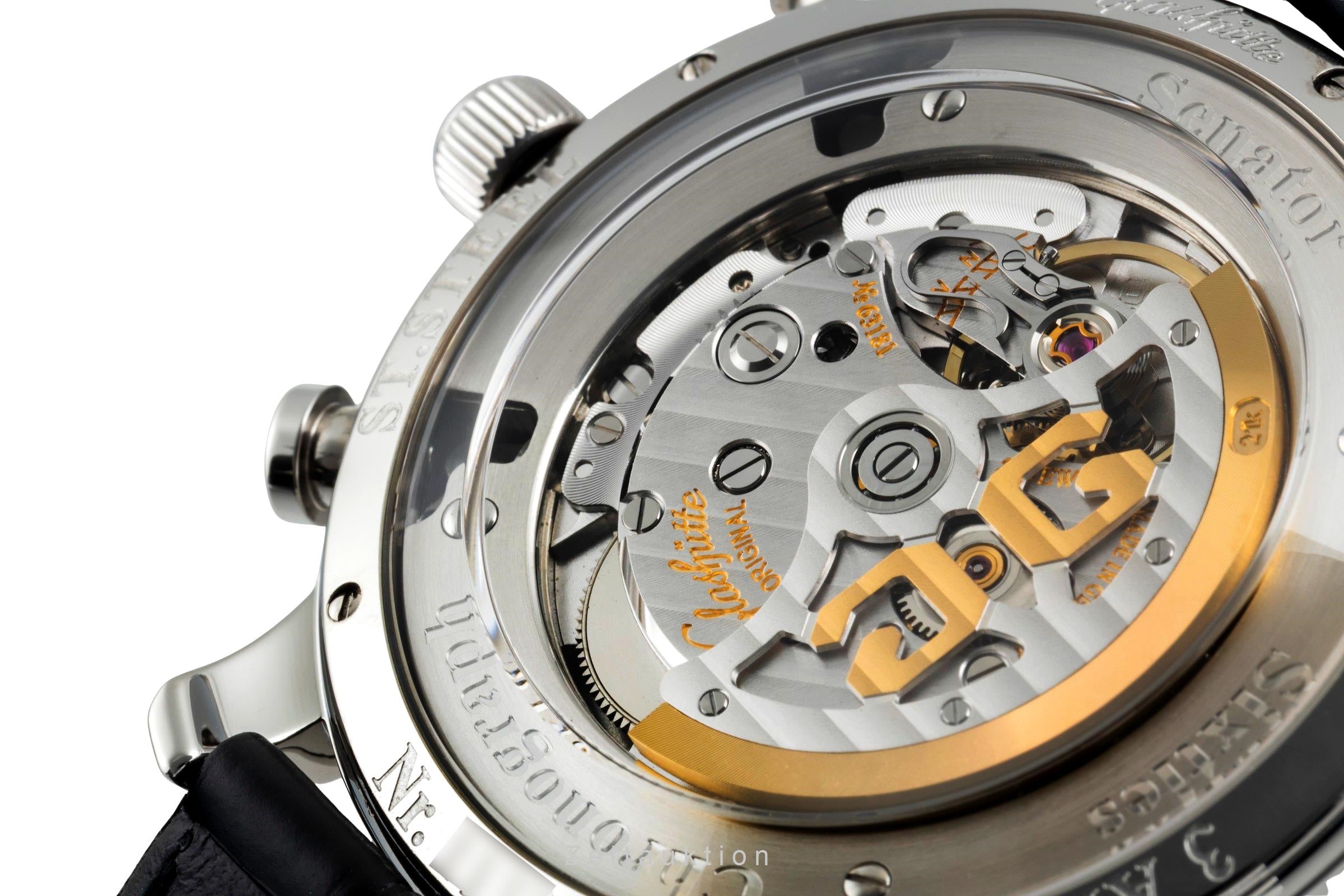 Glashütte Sixties chronograph steel automatic men's watch 1-39-34-03-22-04 LP: 8800EUR  [2505655]