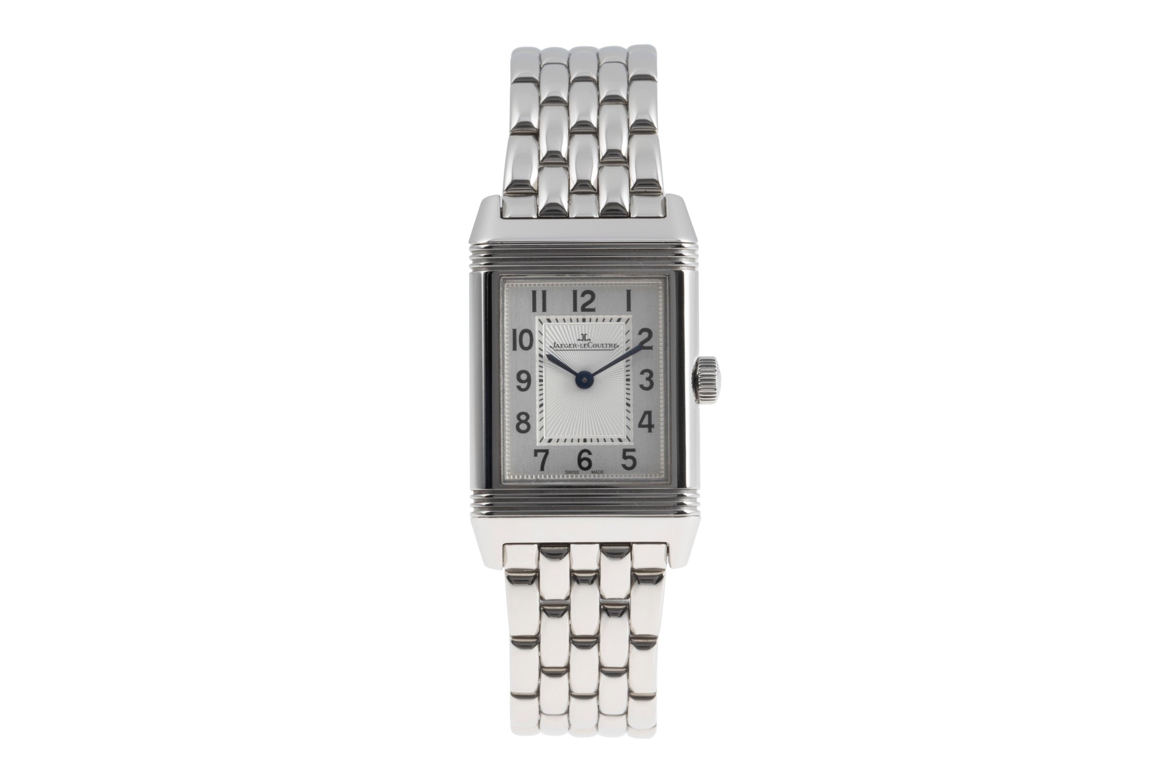 Jaeger LeCoultre Reverso acier quartz montre pour femmes Q2618130 , 211.8.47 LP: 7500EUR  [2505658]