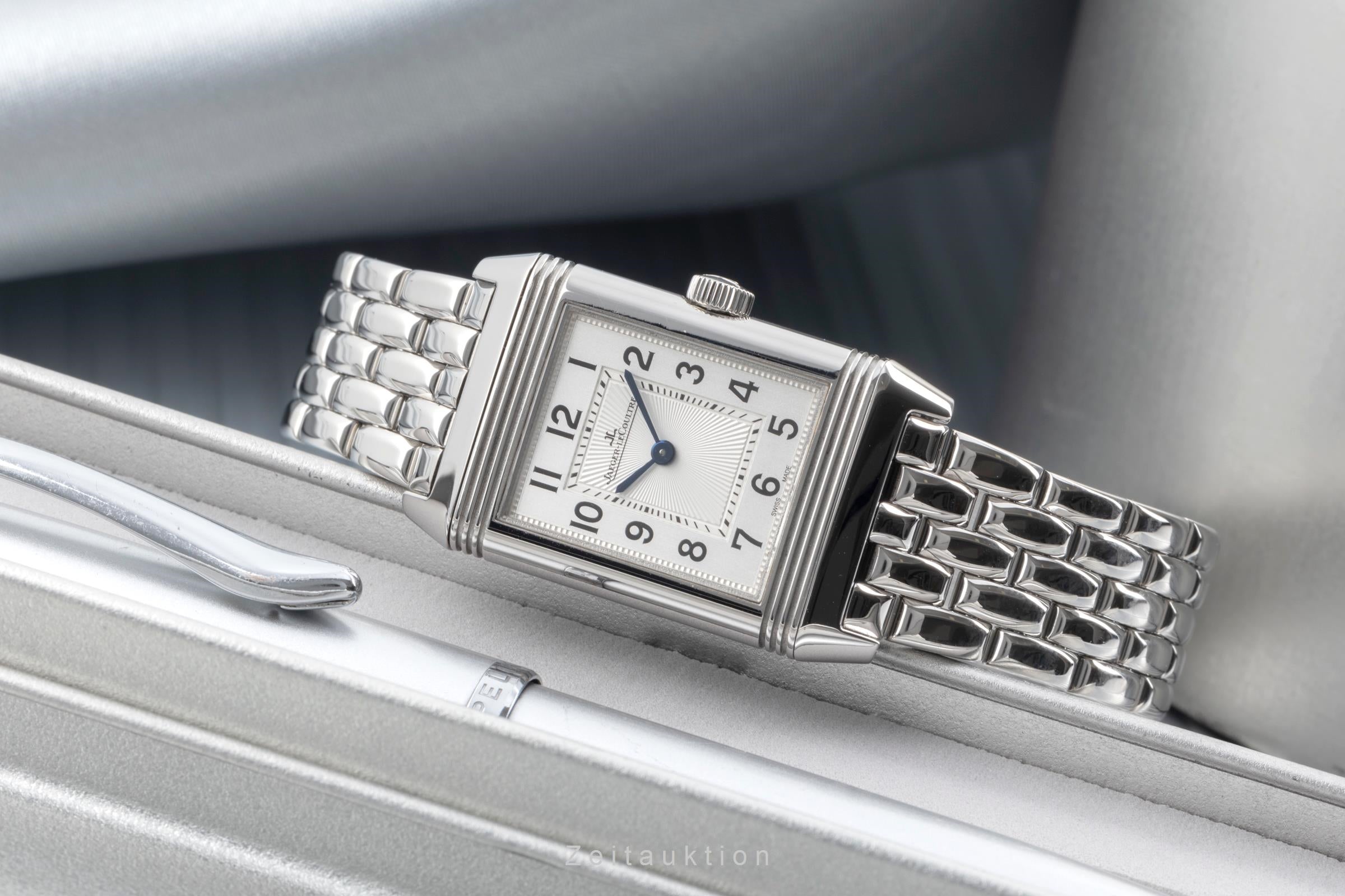 Jaeger LeCoultre Reverso acciaio quarzo orologio da donna Q2618130 , 211.8.47 LP: 7500EUR  [2505658]